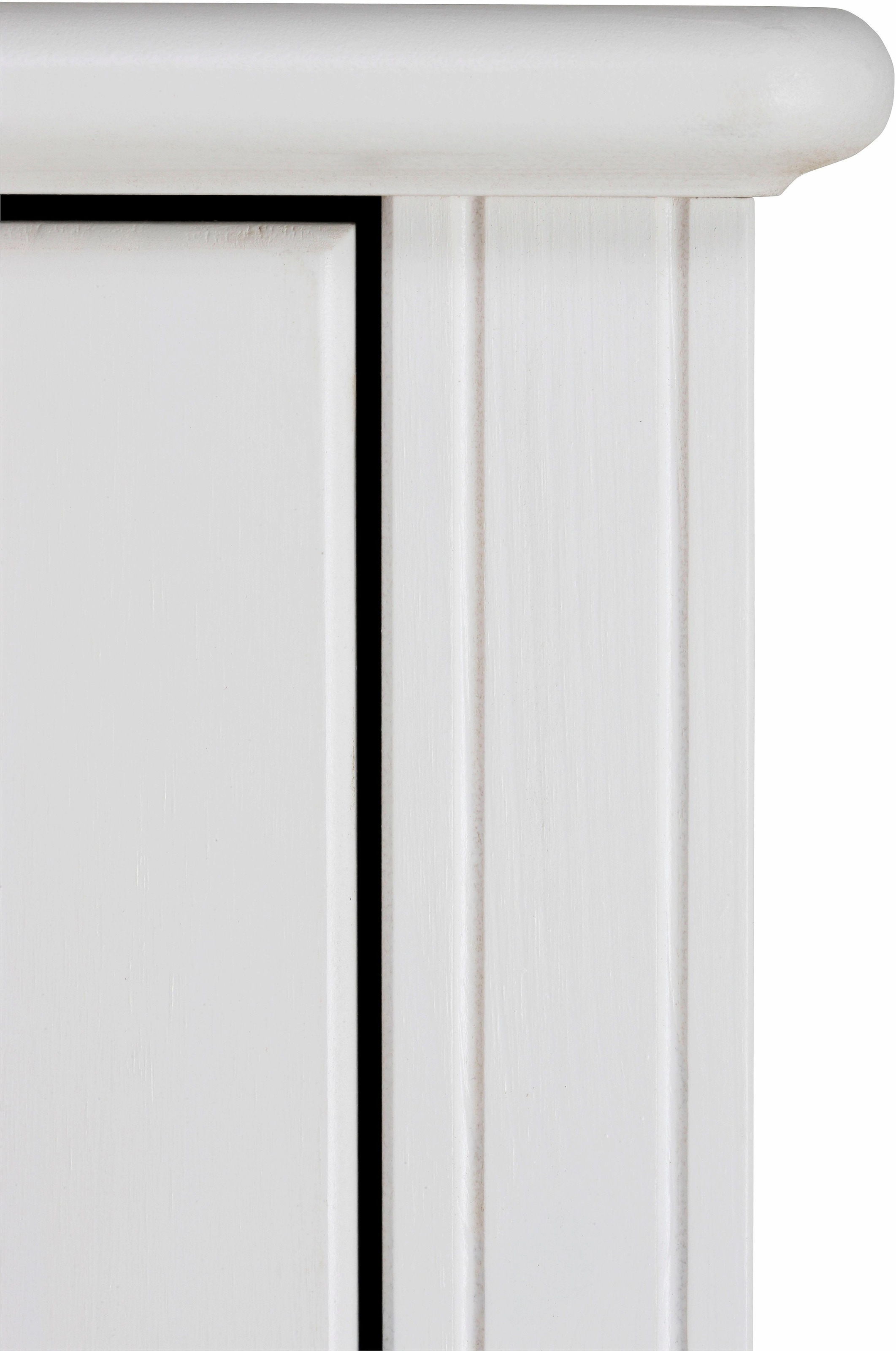 Home affaire Wäscheschrank »Hugo, Mehrzweckschrank, FSC zertifiziert, Made in EU«, (B/T/H) 106/38/126 cm), aus massiver Kiefer, klassischer Landhausstil mit Kassettenoptik