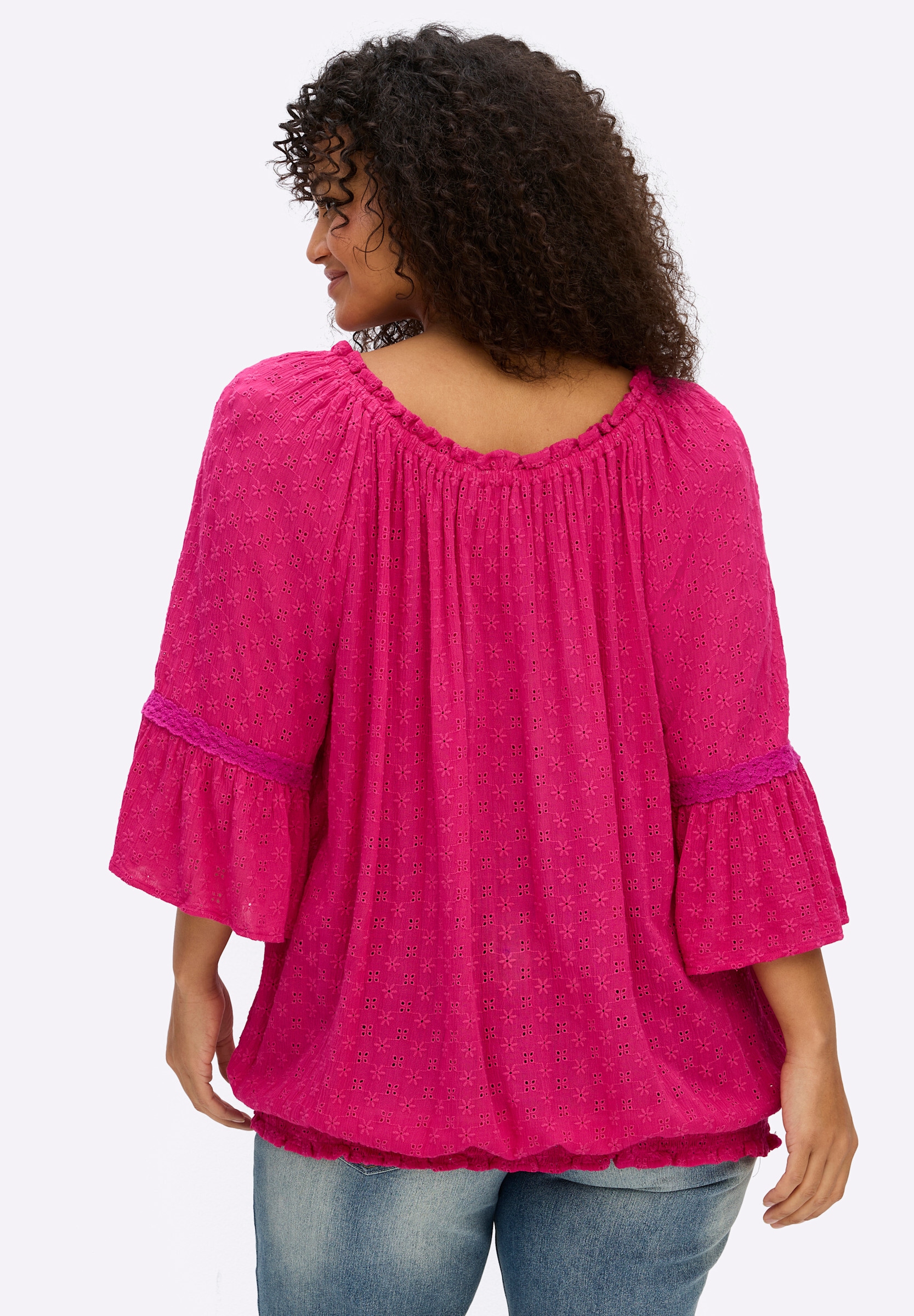 sheego by Joe Browns Rüschenbluse »Tunika Tunika aus Lochstickerei«