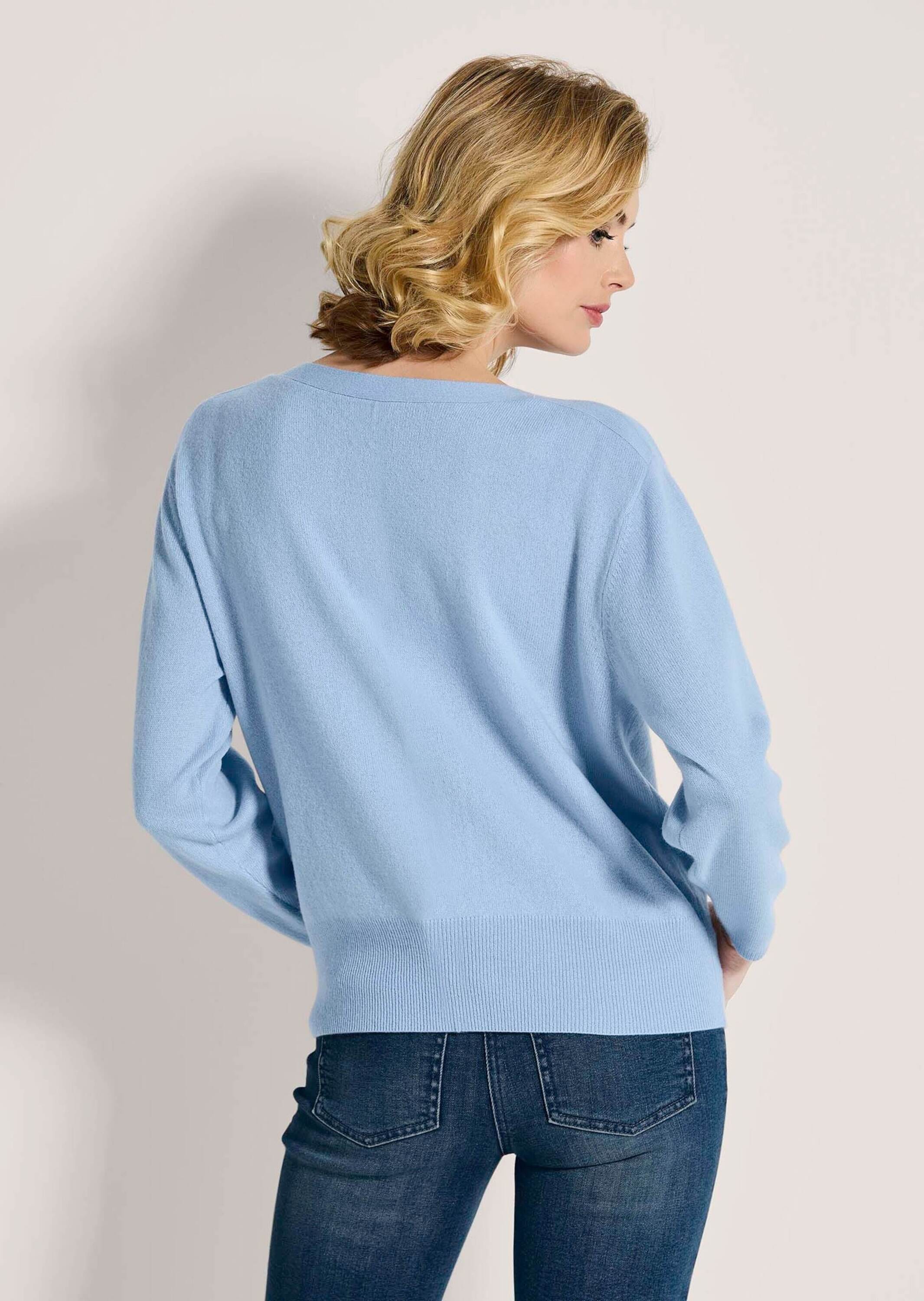 MADELEINE Longpullover »Pullover U-Boot-Pullover mit Fledermausärmeln«