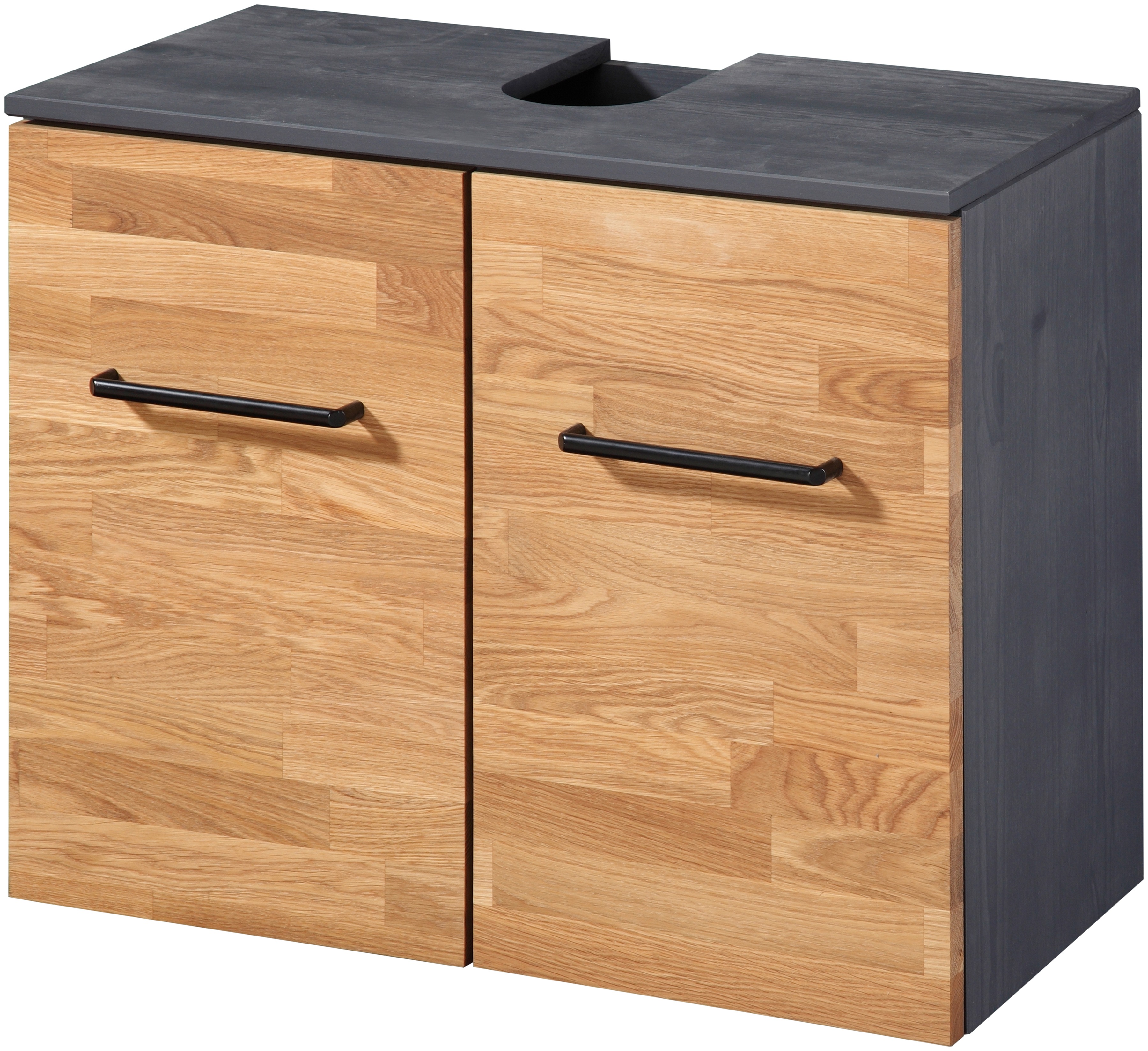 welltime Waschbeckenunterschrank »Lund«, Breite 60 cm, Premium Badmöbel, Massivholz