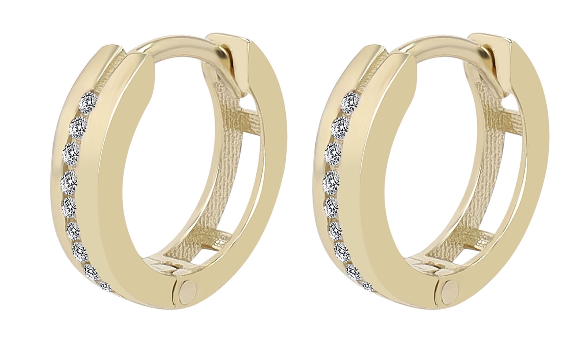 Adelia´s Paar Creolen »Damen Ohrringe ¿ Klappcreole aus 333 Gold mit Zirkonia«