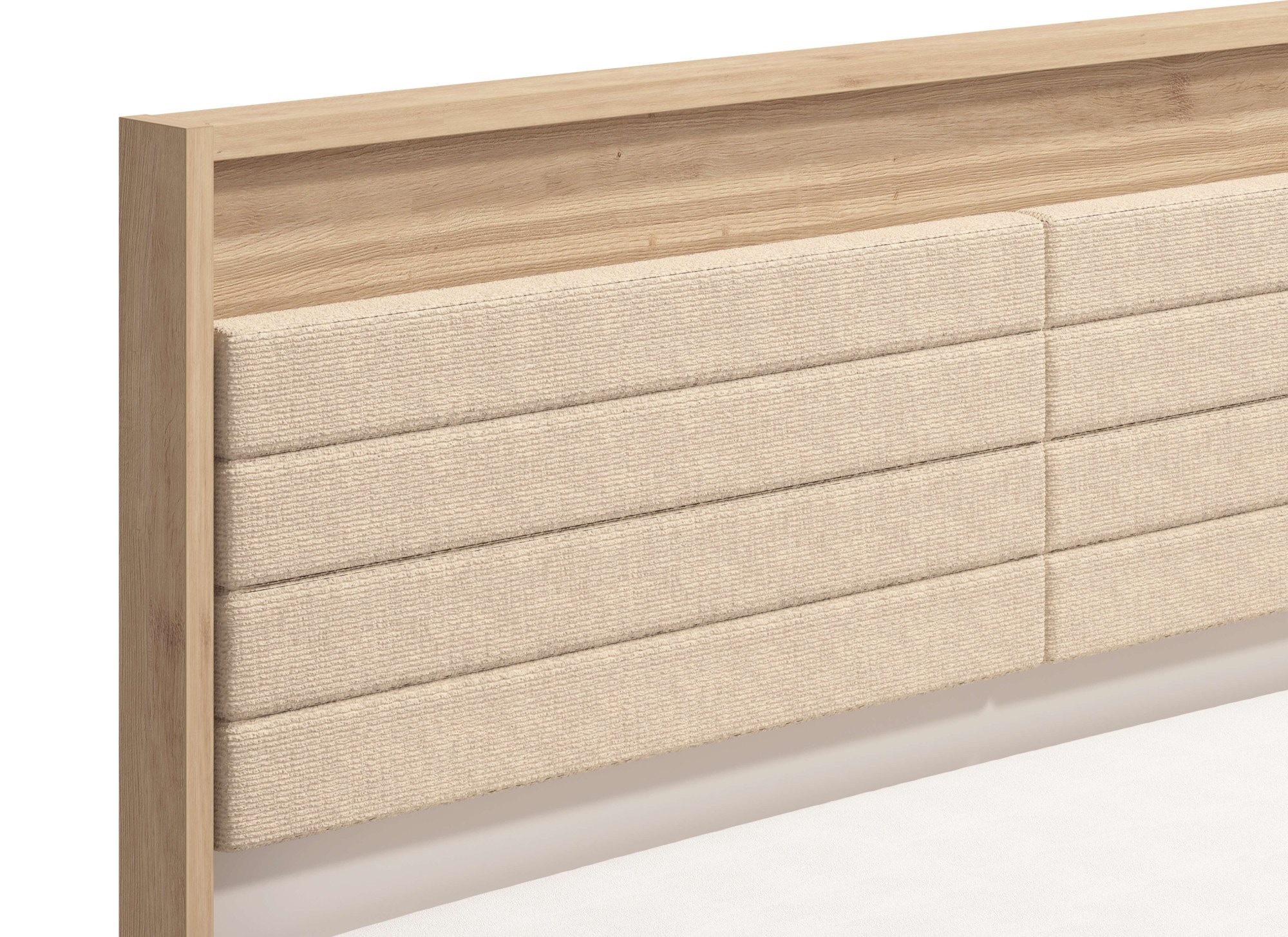 INOSIGN Bettgestell »Modena, mit teilgepolstertem Kopfteil«, 160 oder 180x200cm, FSC®-zertifiziert, Trendfarbe cashmere