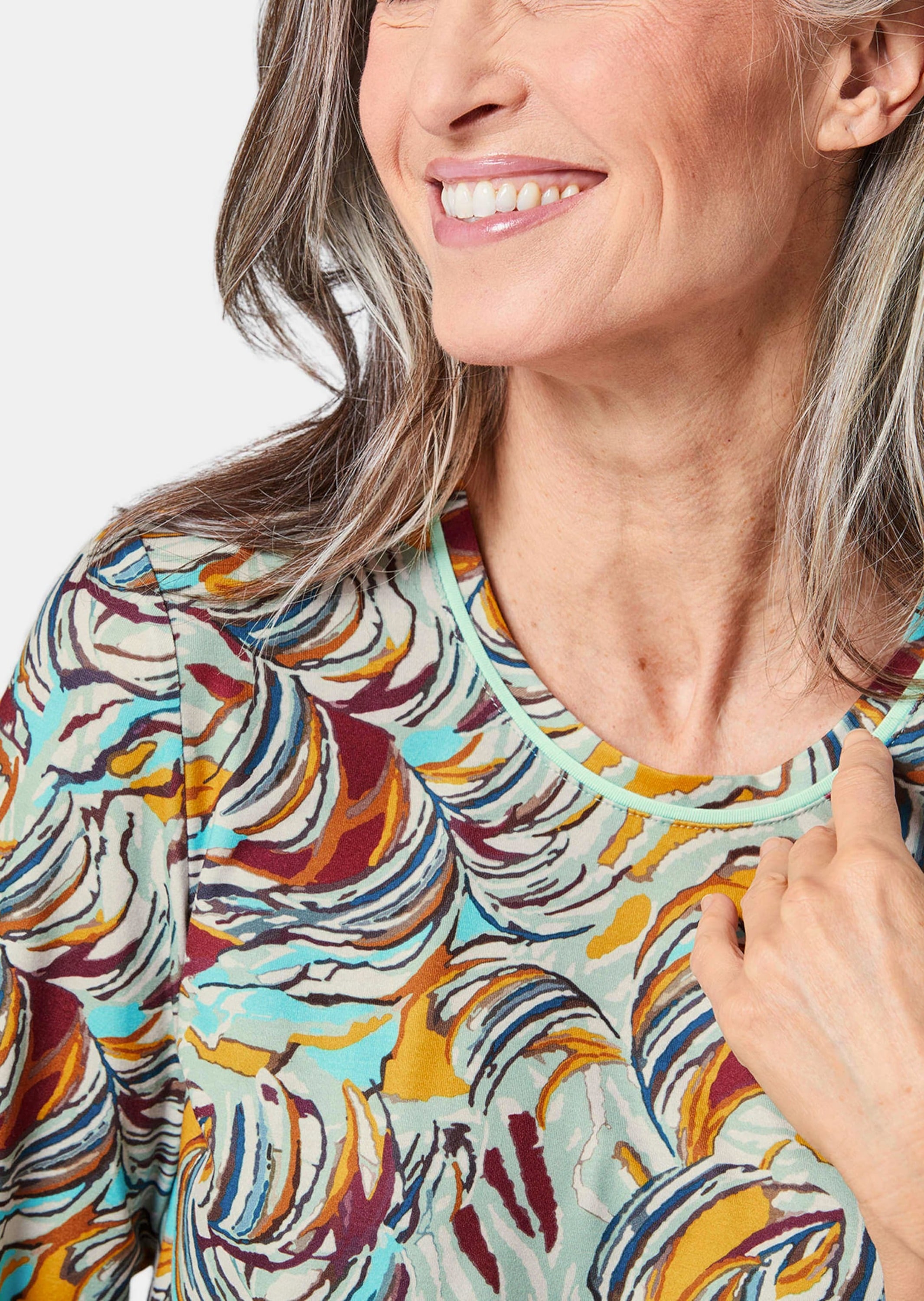 GOLDNER Print-Shirt »Druckshirt in kraftvollen Farben«