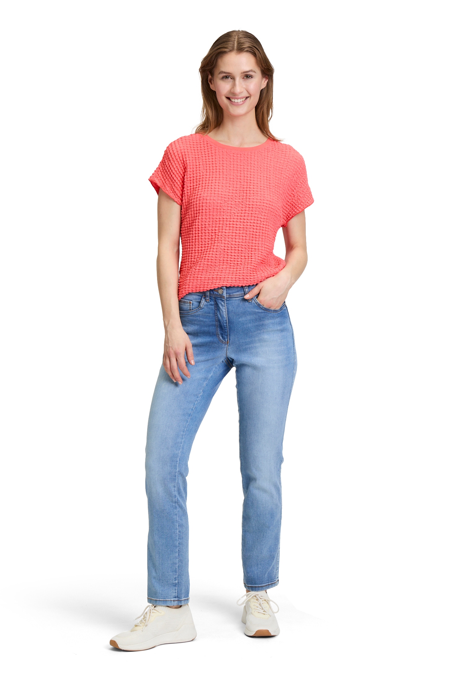 Betty Barclay Kurzarmshirt »Strukturshirt mit U-Boot-Ausschnitt«