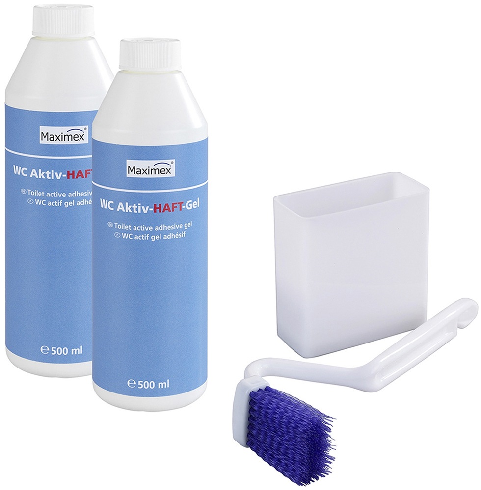 Maximex Reinigungs-Set »WC-Randreiniger und WC-Aktiv-Haftgel«, bei hartnäckigen Verschmutzungen der Toilette, je 500 ml, Ozean-Duft