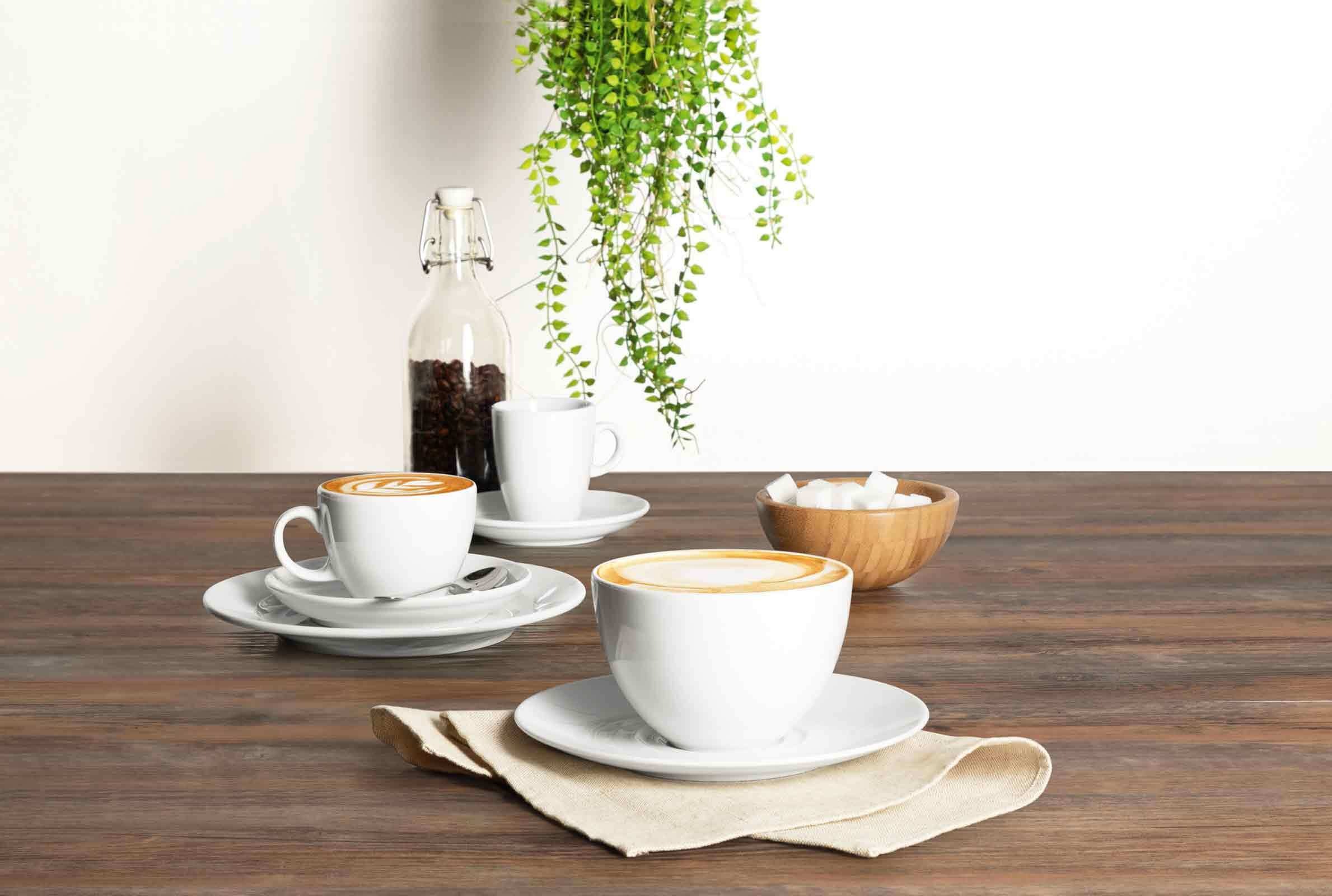 Seltmann Weiden Espressotasse »Espressotasse mit Untertasse VIP. 90 ml weiß« Spülmaschinenfest, Mikrowellensicher, Ofenfest