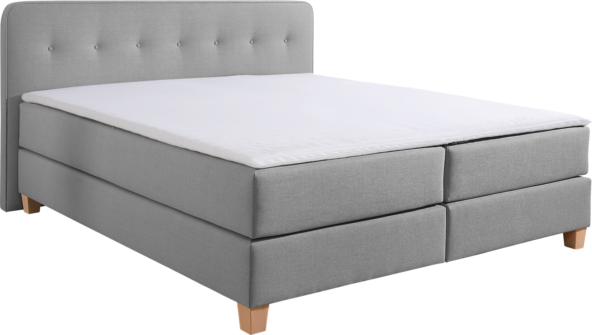 Home affaire Boxspringbett »Fargo«, in Überlänge 220 cm, mit Topper, 3 Ausführungen, 4, Breiten