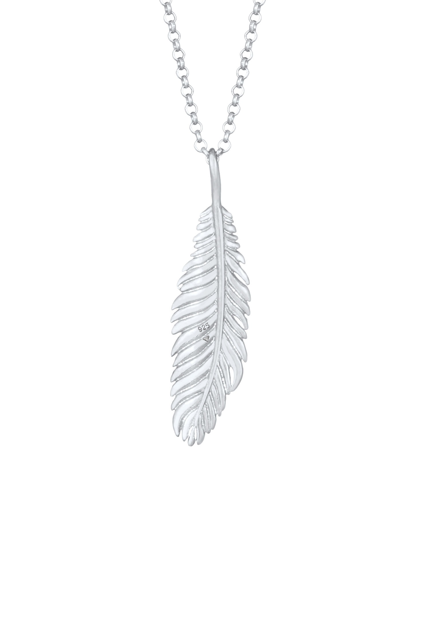 Kuzzoi Kette mit Anhänger »Halskette Herren Feder Vogel 925 Silber«