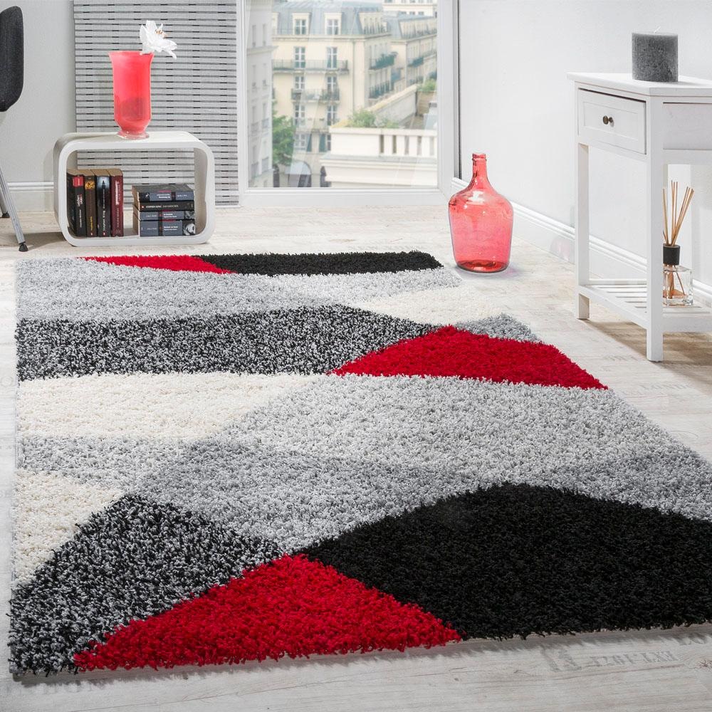 Paco Home Hochflor-Teppich »Mango 308«, rechteckig, 34 mm Höhe, weicher Shaggy, modernes Design, ideal im Wohnzimmer & Schlafzimmer