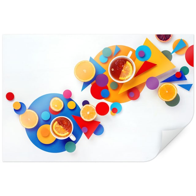 Wall-Art Poster »Abstrakte geometrische Tee Party«, Abstrakt, (1 St.),  Poster, Wandbild, Bild, Wandposter bei OTTO