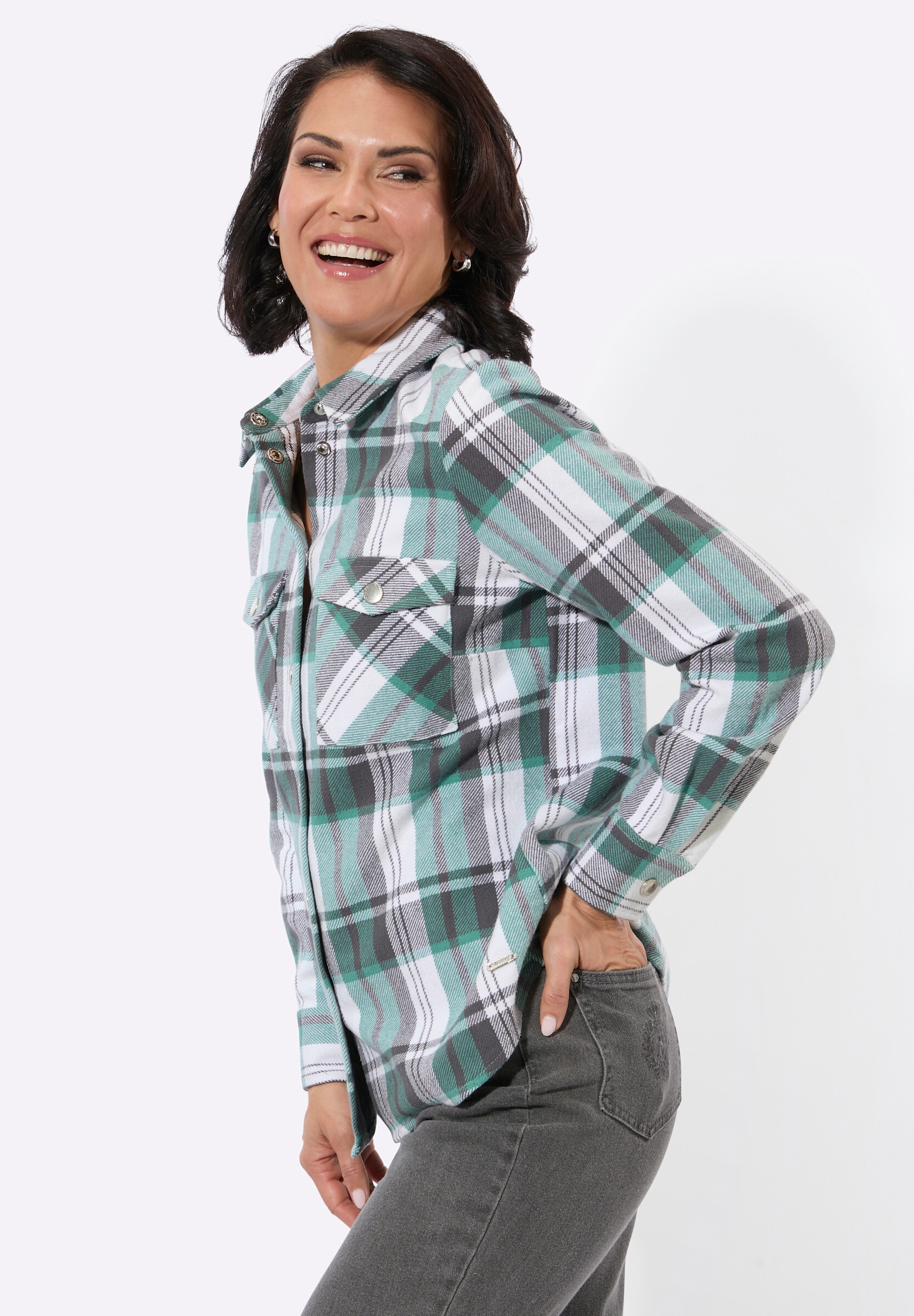 Witt Blusenblazer »Flanell-Bluse Flanellbluse im Karomuster«