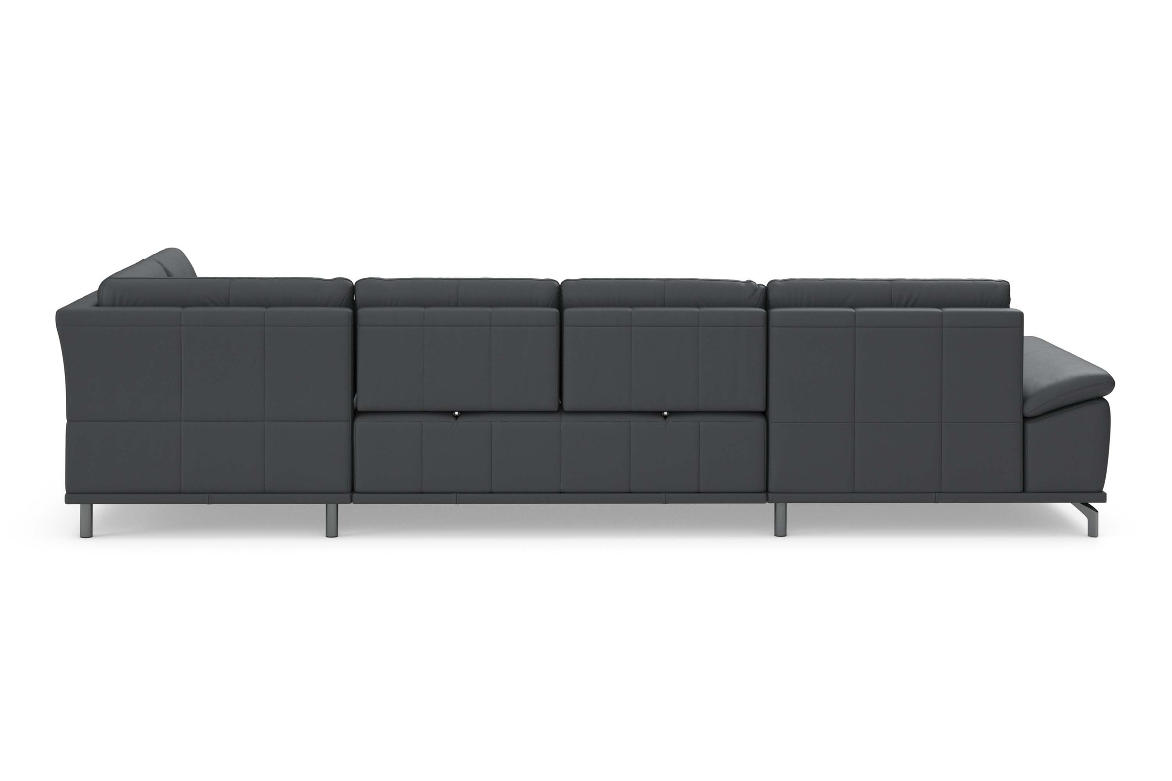 Places of Style Wohnlandschaft »Costello U-Form, mit Sitztiefenverstellung, Armteilverstellung und«, 3 Nierenkissen, optional Bettfunktion und Bettkasten