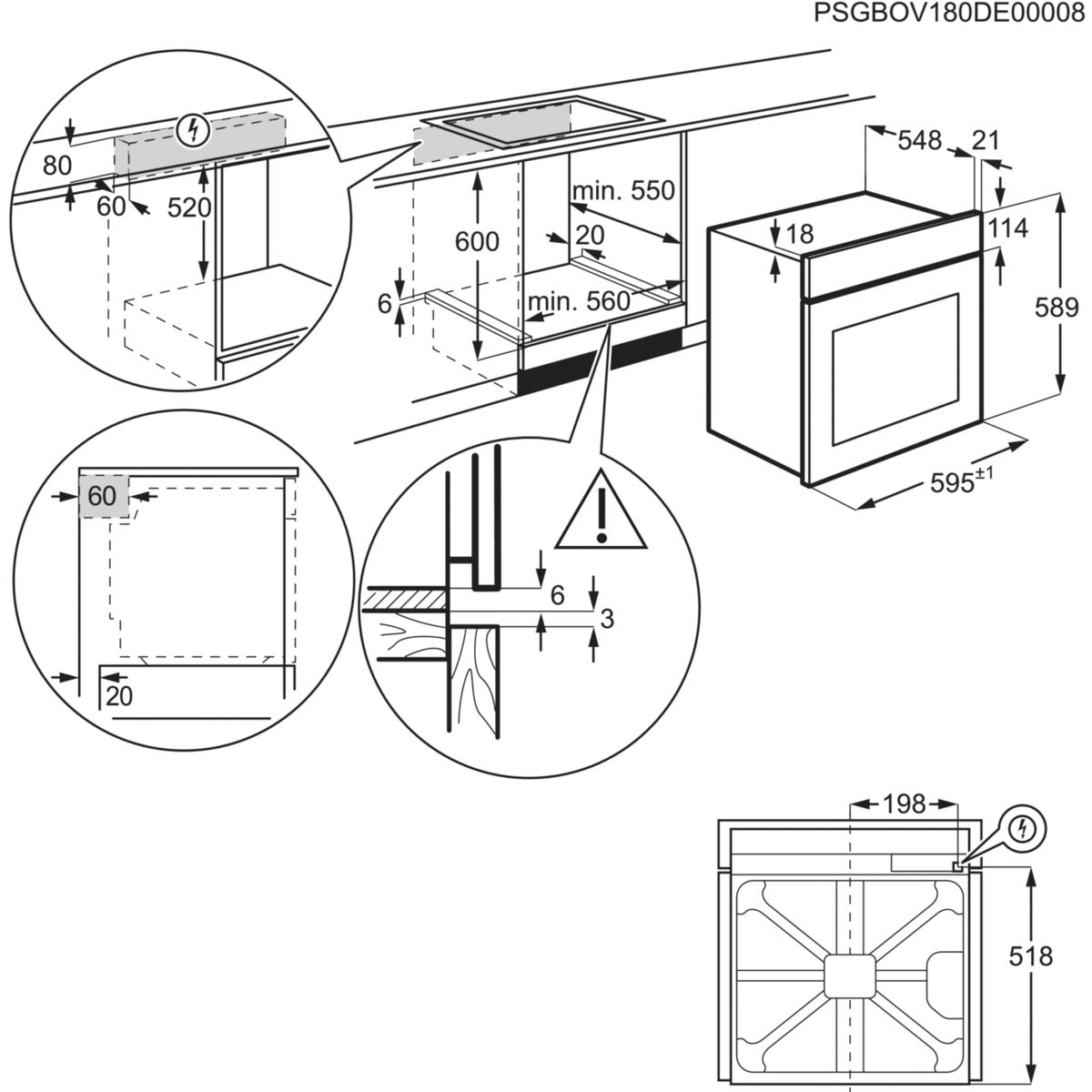 AEG Backofen-Set »BES33101ZM«, mit Teleskopauszug nachrüstbar