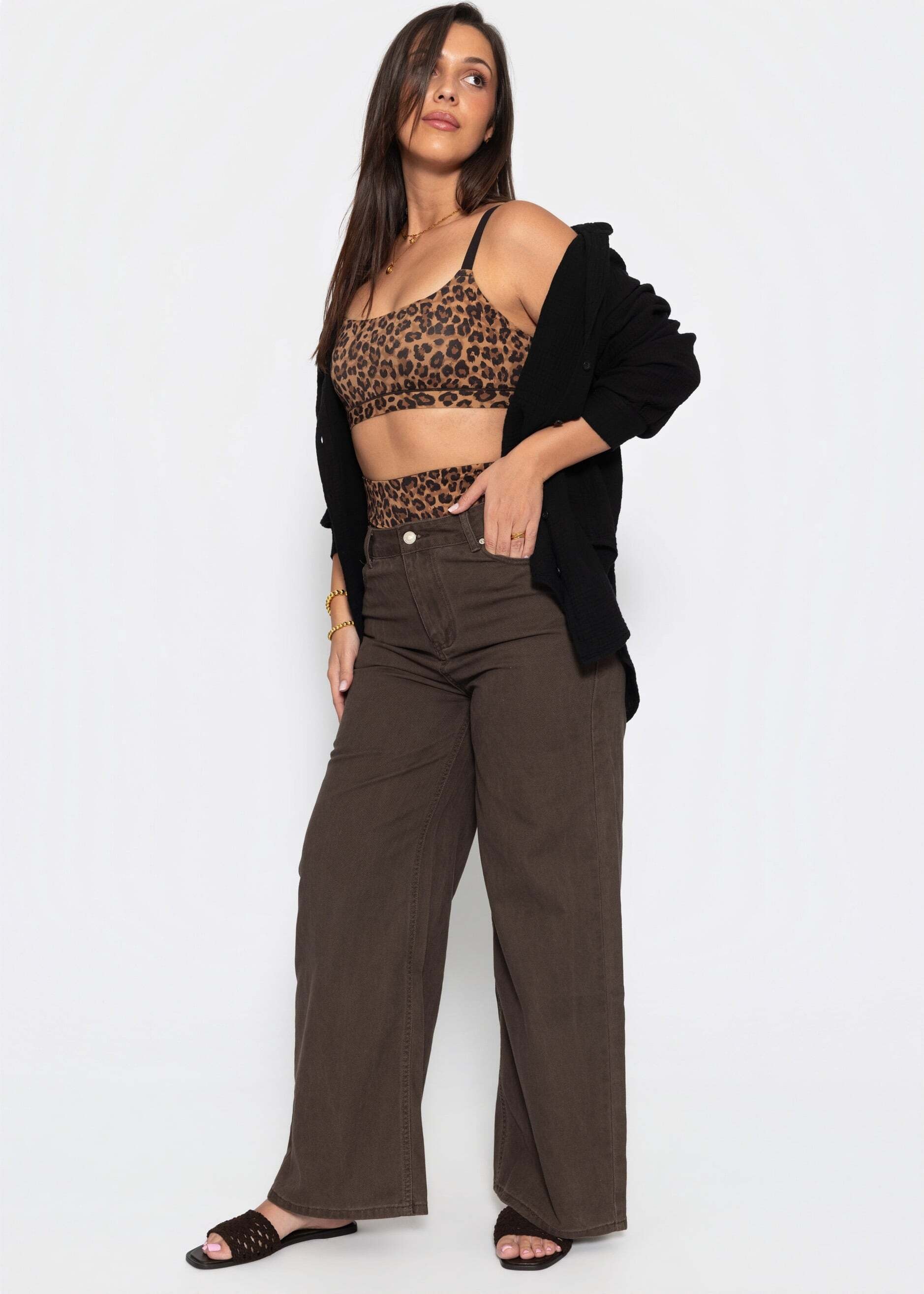SASSYCLASSY Bralette-BH »Shaping BH mit Leo-Print« Elastischer BH mit hohem Tragekomfort und verstellbaren Trägern