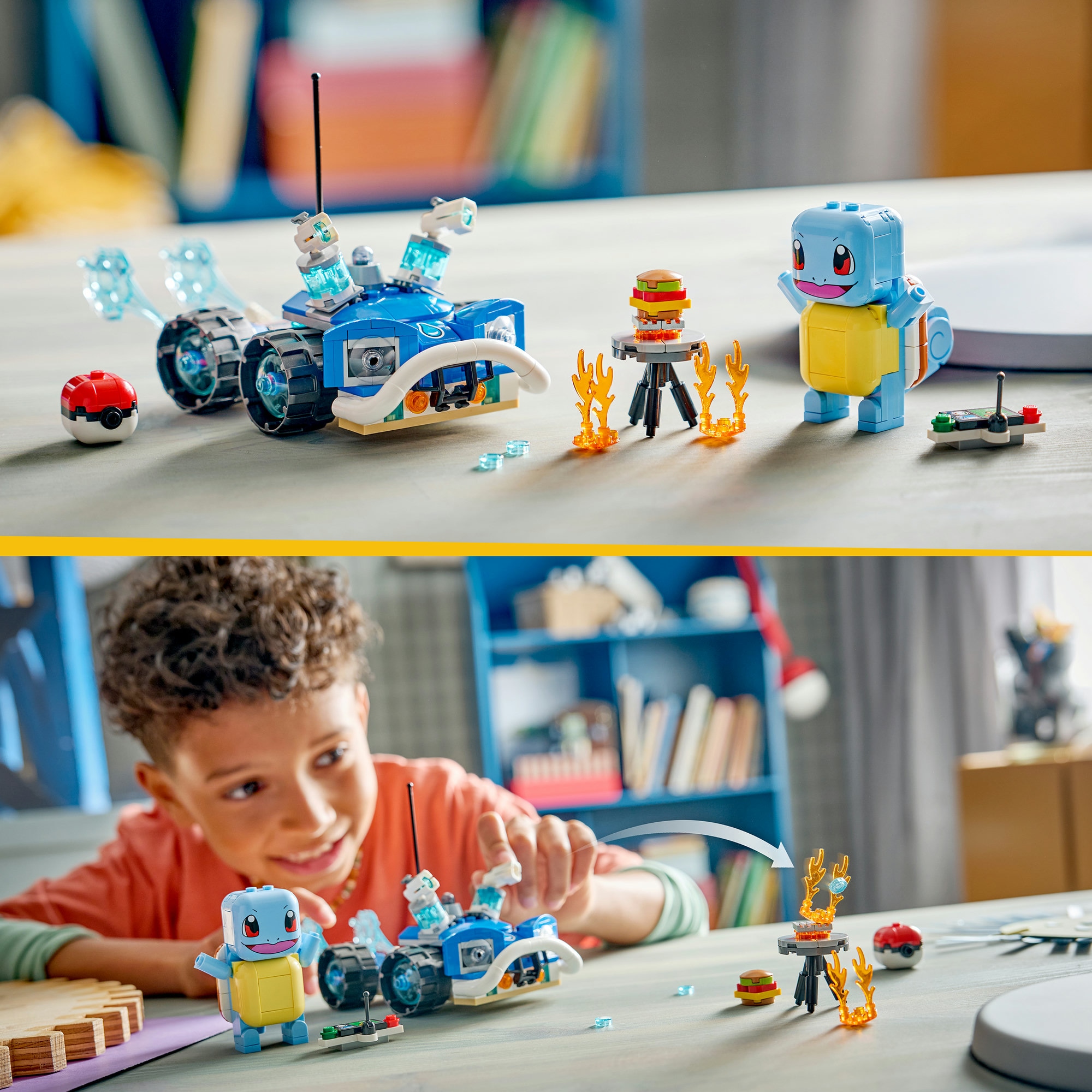 LEGO® Konstruktionsspielsteine »SMART Play™  Trainer-Buggyabenteuer mit Schiggy (72156), LEGO Pokémon« Mit SMART Brick kombatibel (nicht enthalten)