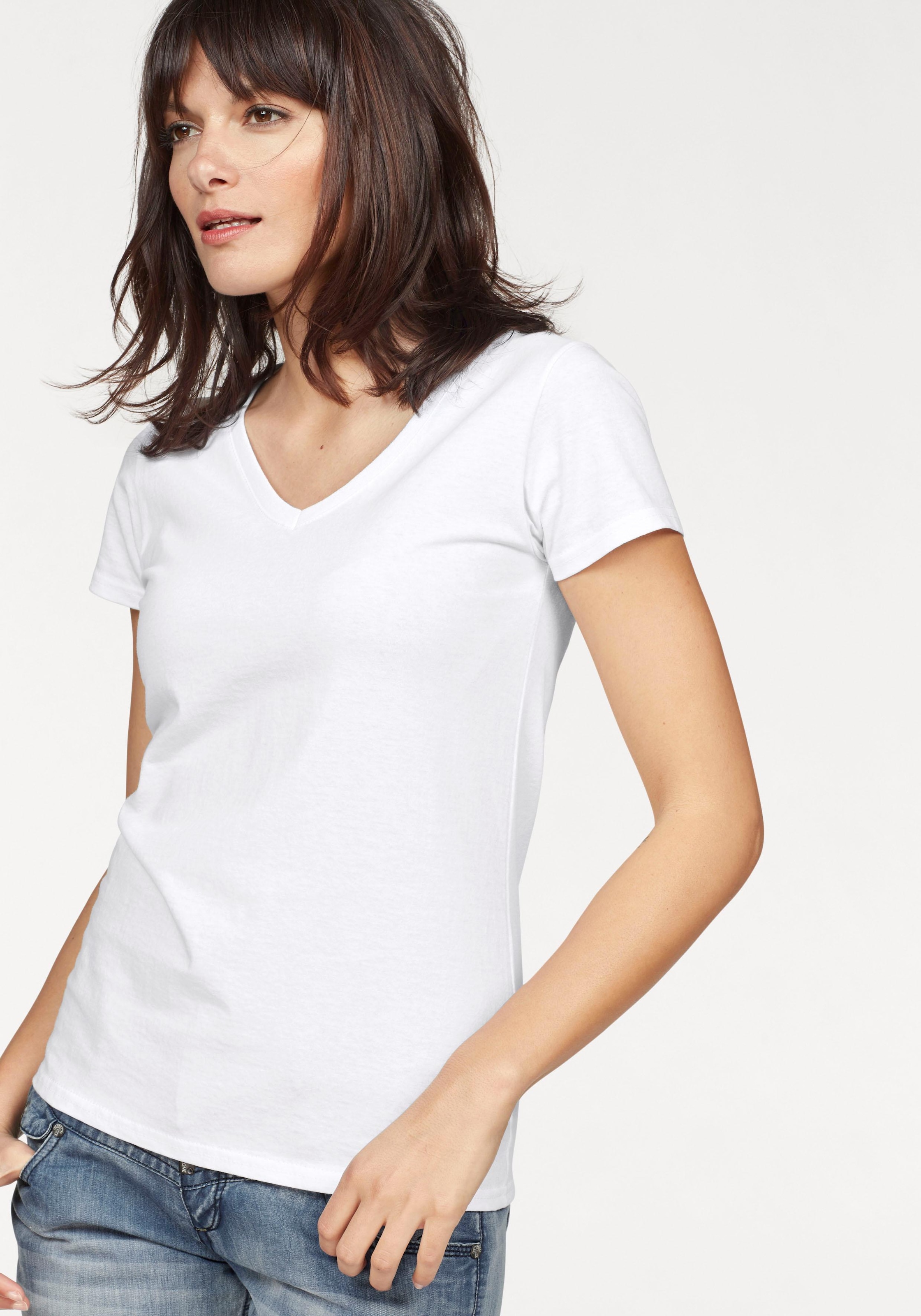 Fruit of the Loom V-Shirt »Lady-Fit Valueweight V-Neck«