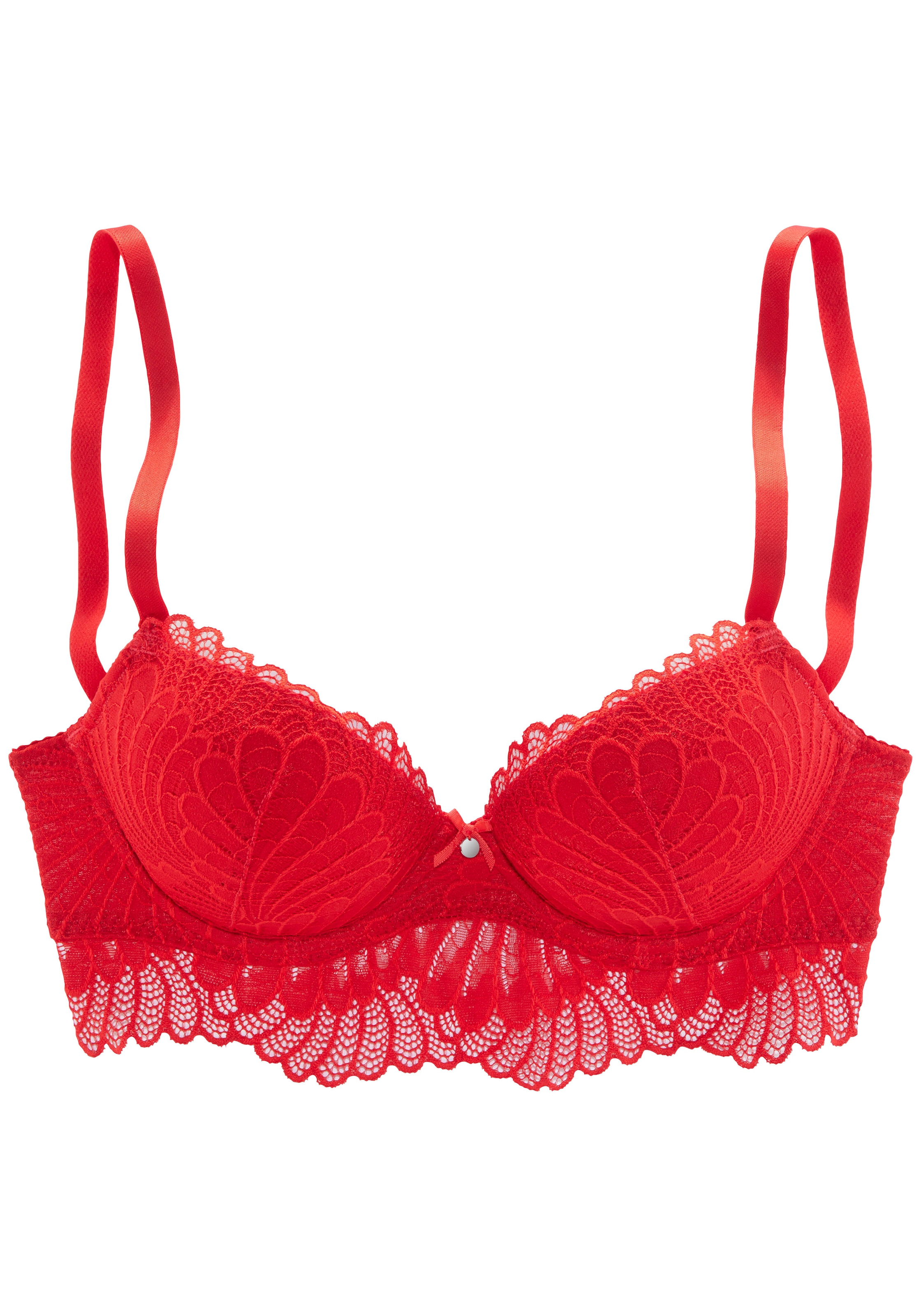 s.Oliver Push-up-BH, aus feiner Spitze in leichter Longform, sexy Dessous, Reizwäsche