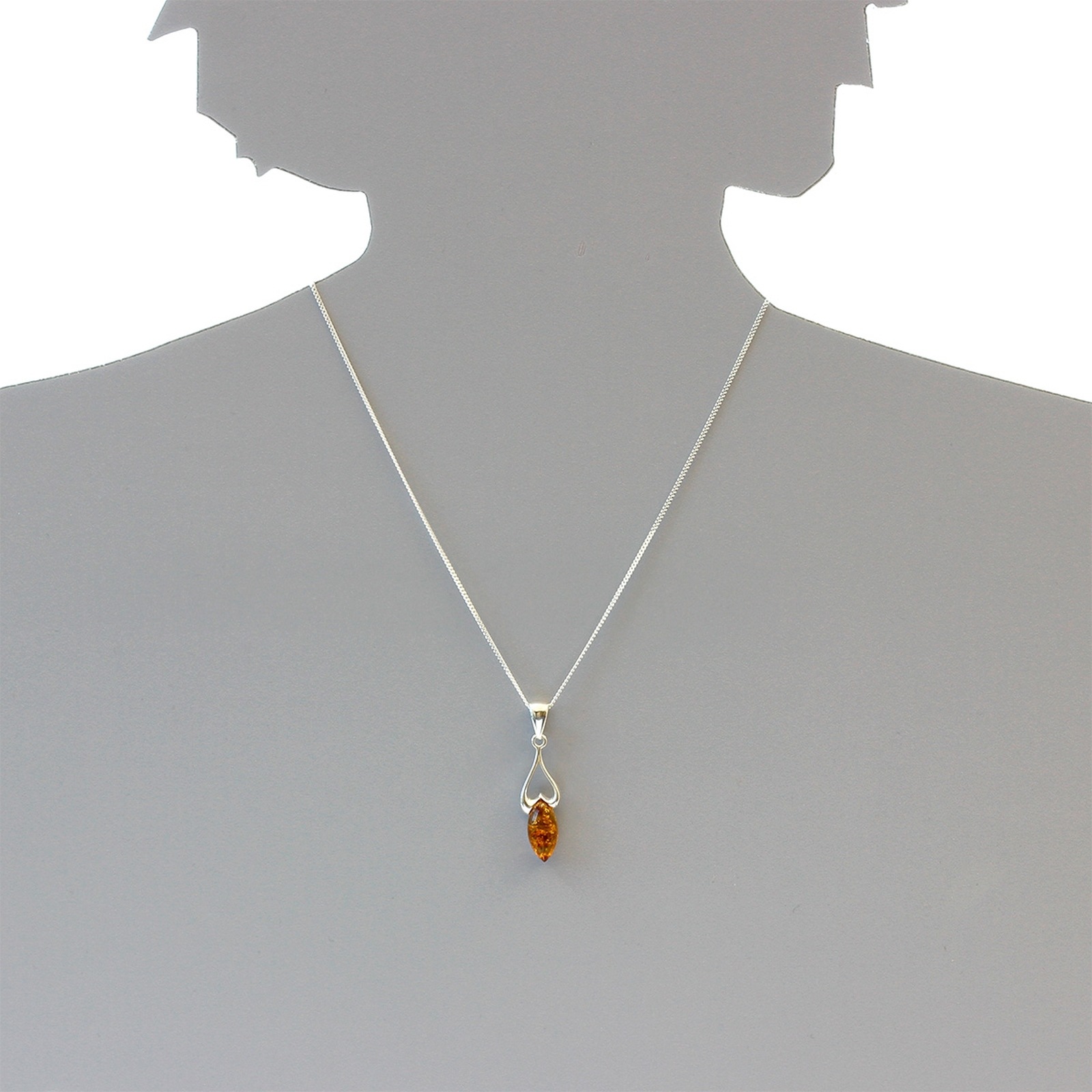 OSTSEE-SCHMUCK Kettenanhänger »- Charlotte - Silber 925/000 - Bernstein«