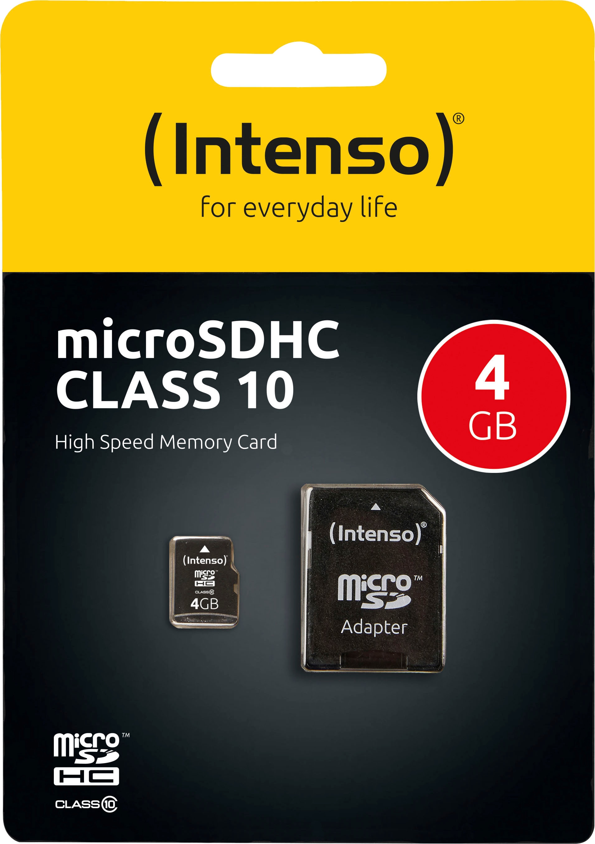 Intenso Speicherkarte »microSDHC Class 10 + SD-Adapter«, (20 MB/s Lesegeschwindigkeit)