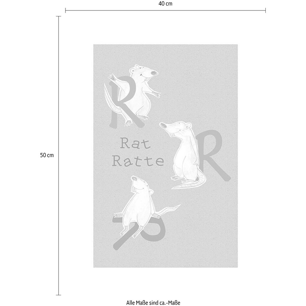 Komar Poster »ABC Animal R«, Buchstaben, (1 St.)