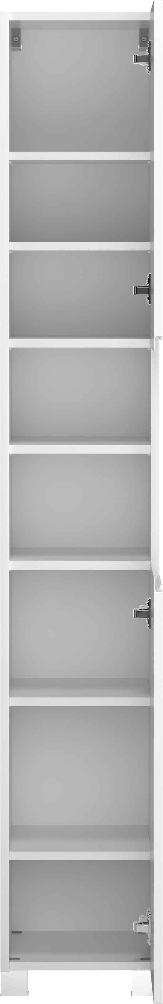 welltime Hochschrank »CABO, gedämpfte Scharniere« matt weiß, griffloses Design, reversibel