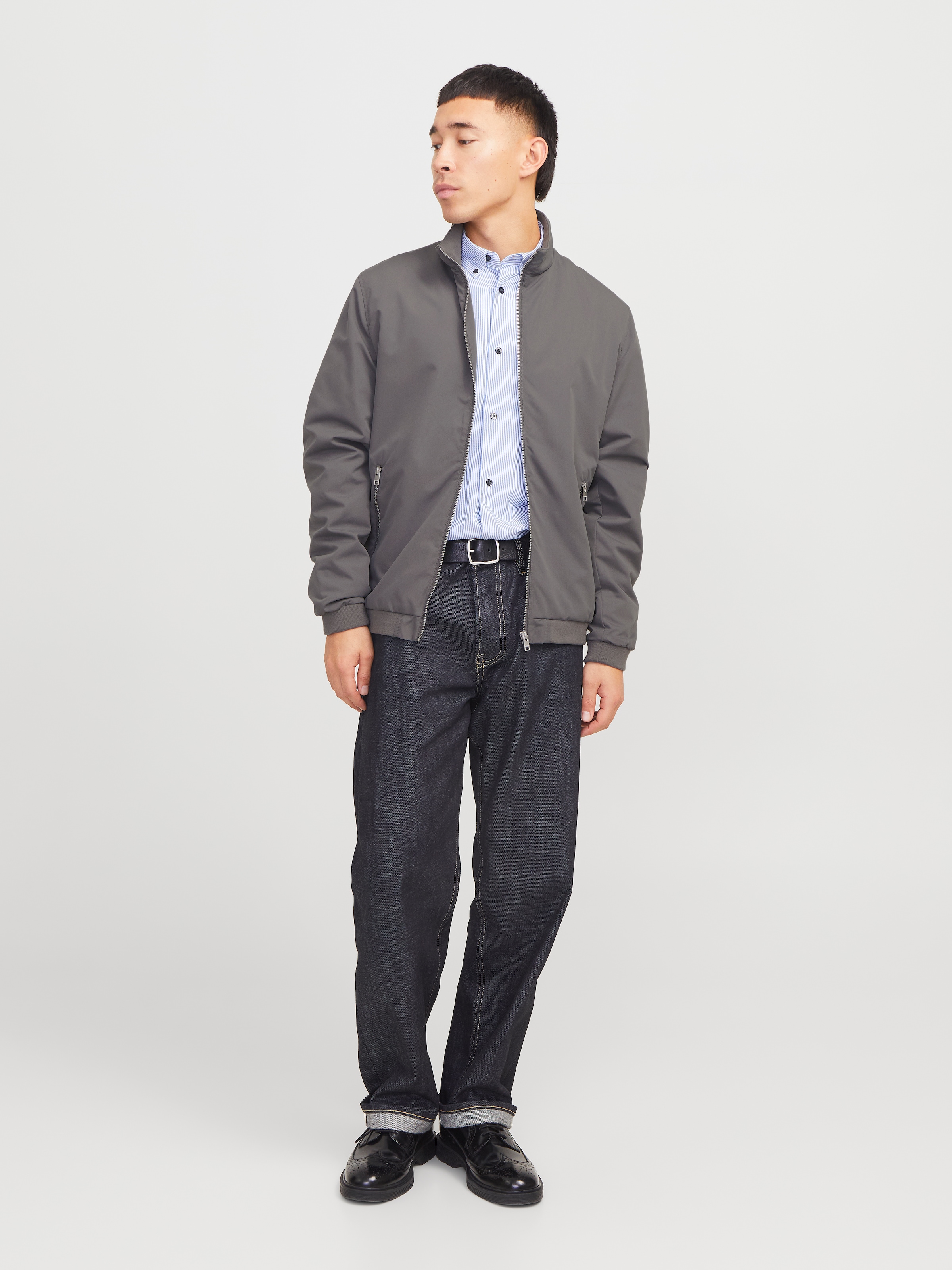 Jack & Jones Blouson »JJERUSH HARRINGTON BOMBER NOOS«, ohne Kapuze, mit Stehkragen