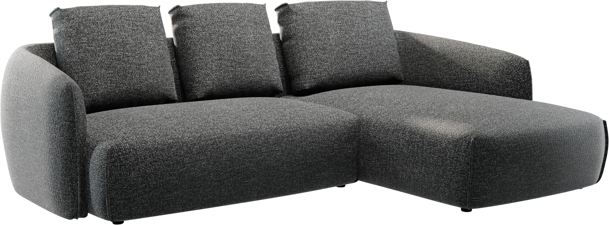 TRENDMANUFAKTUR Ecksofa »Shawn elegantes Designsofa, Breite 232cm, L-Form« bequem, organischer Form, mit hochwertigem Bezug