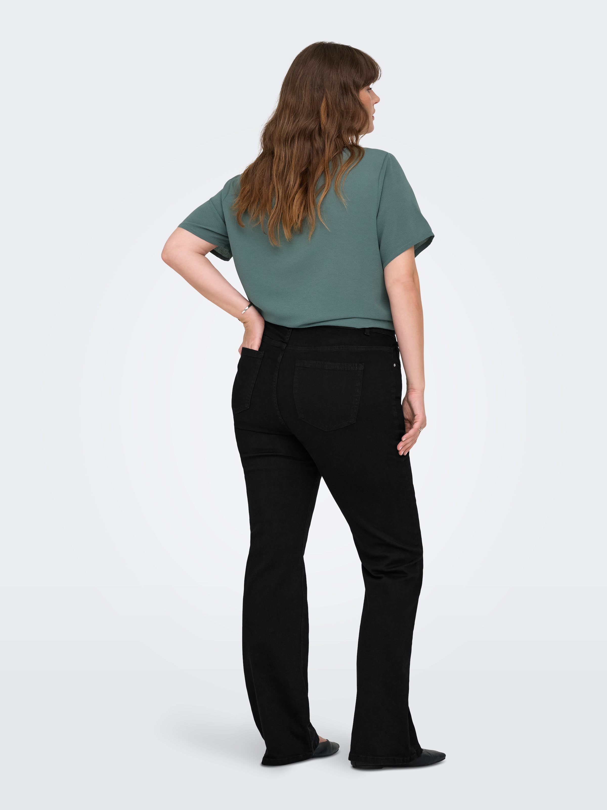 ONLY CARMAKOMA High-waist-Jeans »CARWILLY HW FLARED PIM2343 DNM«