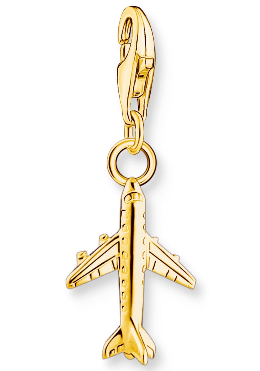 Charm-Einhänger »Flugzeug vergoldet, 2012-413-39«