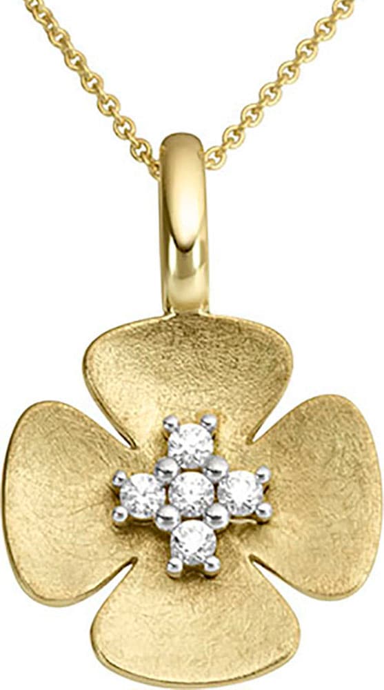 Firetti Kettenanhänger »Schmuck Geschenk Gold 333 Halsschmuck Anhänger Blume / floral«, mit...