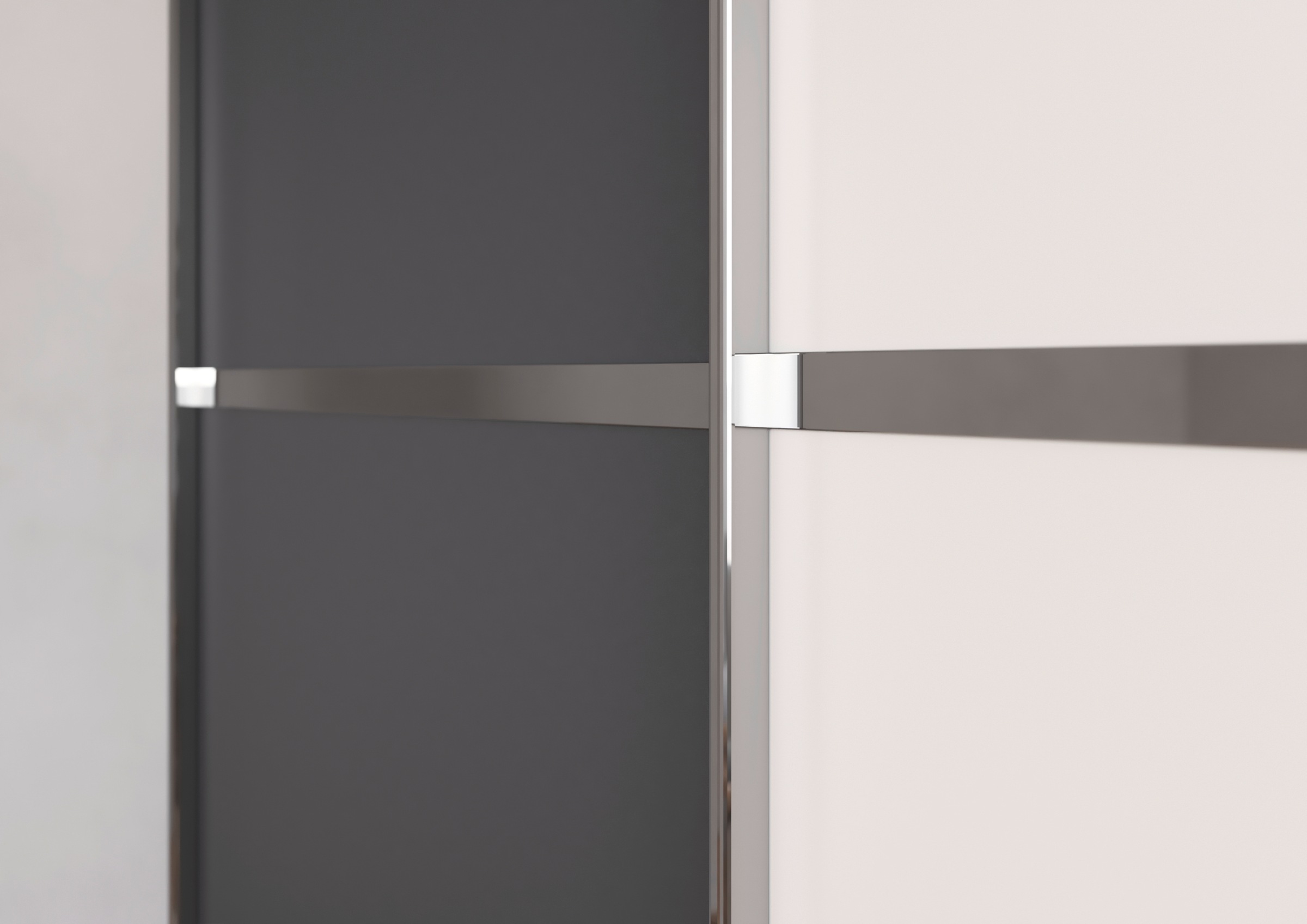 rauch Kleiderschrank »Schwebetürenschrank Garderobe Schrank TOP ANGEBOT Avola«, (in 3 verschiedenen Ausstattungen BASIC/CLASSIC/PREMIUM), mit eleganten Zierleisten in Chrom, Schwarz oder Weiß MADE IN GERMANY