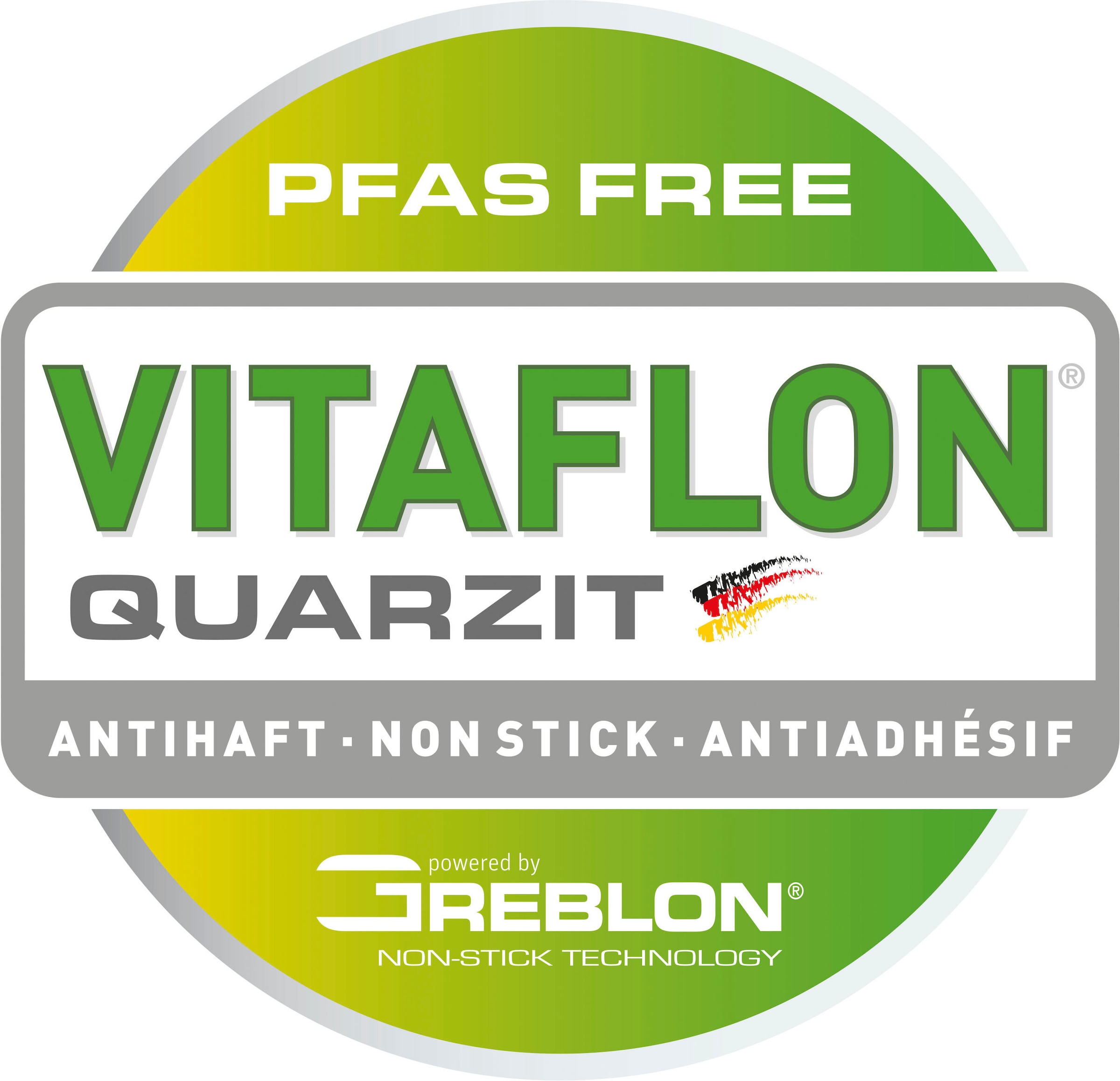 GSW Bratpfanne »Gastro Basic, Gastro-Qualität« Aluminium PFAS-freien VITAFLON® QUARZIT Antihaft-Versiegelung, Induktion