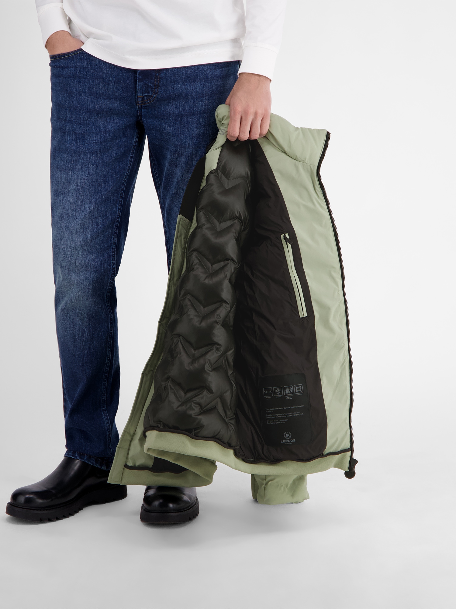 LERROS Steppjacke »LERROS Herren Funktions-Steppjacke«, mit Kapuze, Wasser- und windabweisend, atmungsaktiv
