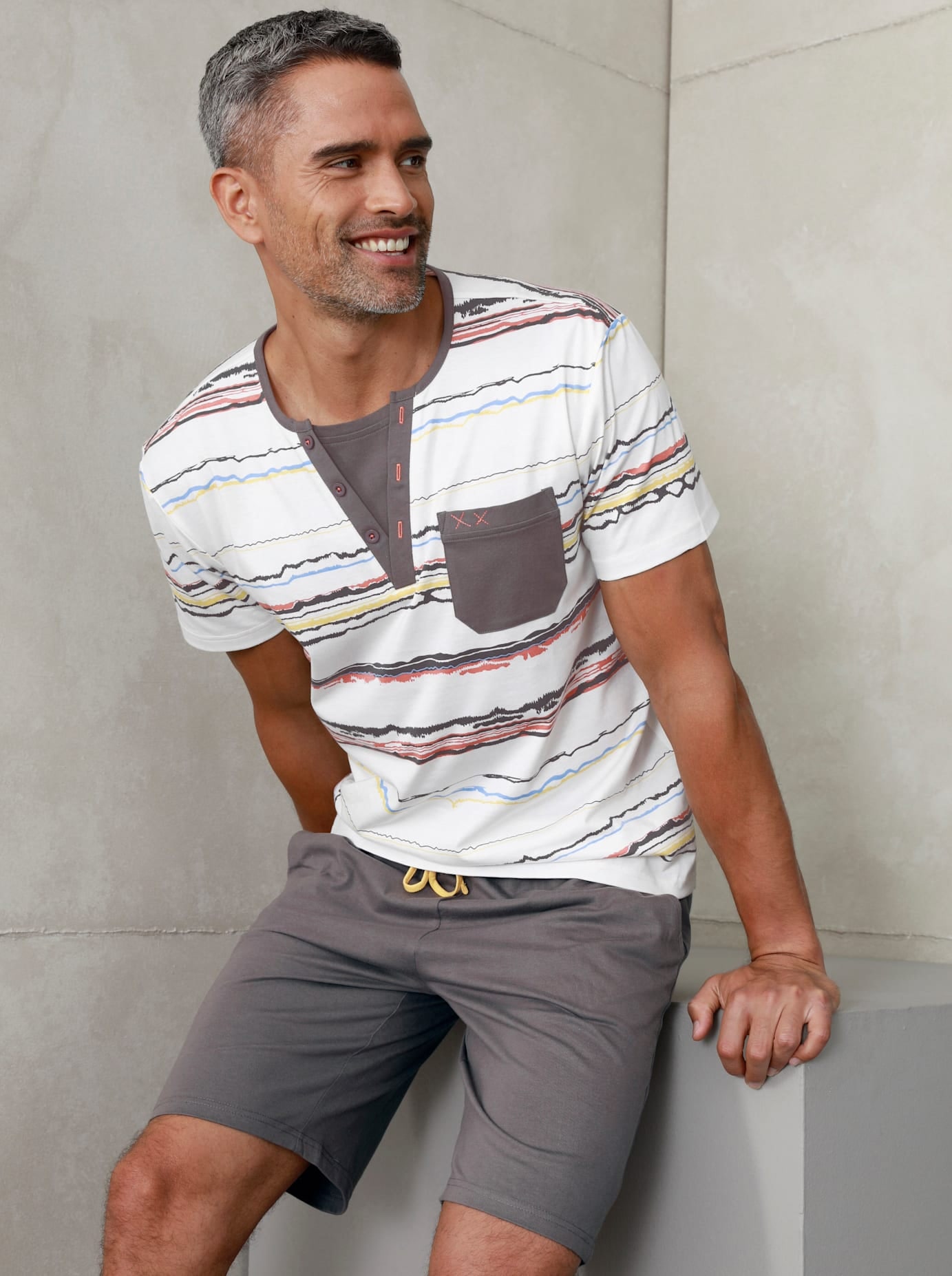 Wäschepur Herren Shorty in blau, Größe 52/54