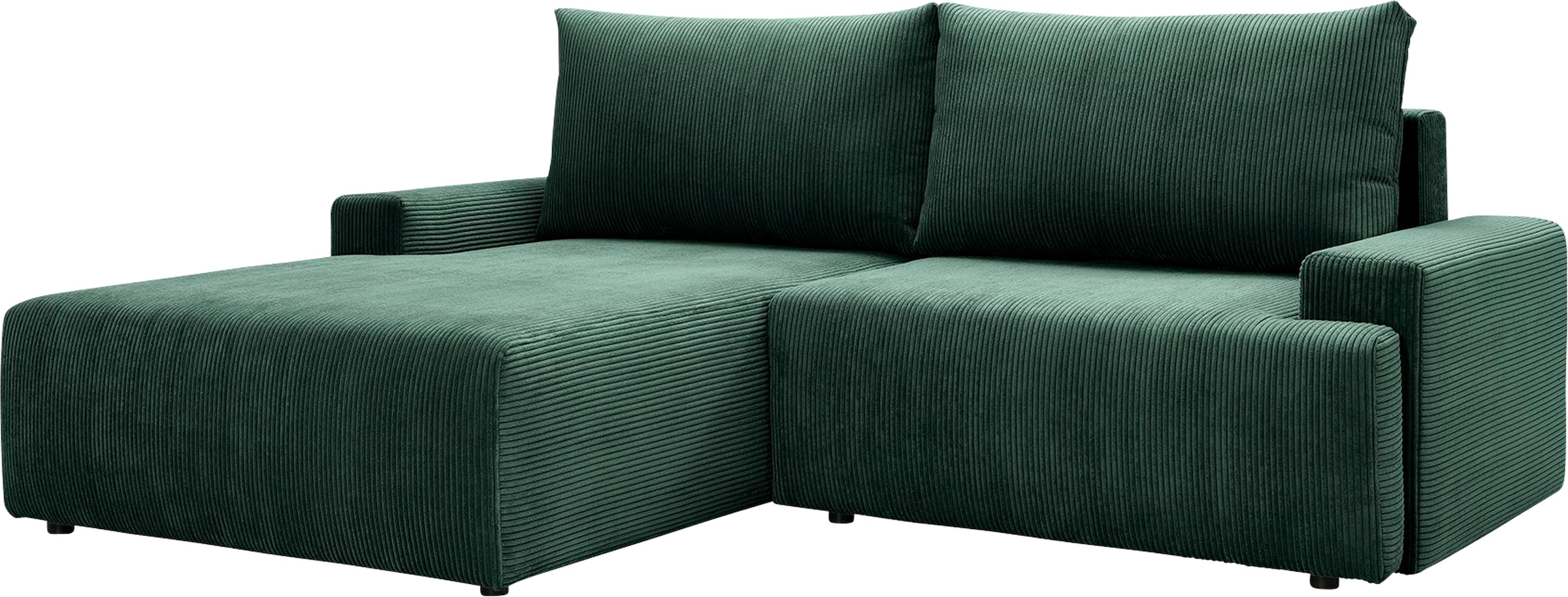 exxpo - sofa fashion Ecksofa »Orinoko, aktuelles Design und hoher Sitzkomfort, L-Form« inkl. Bettfunktion und Bettkasten, schöne Farben im angesagten Cord
