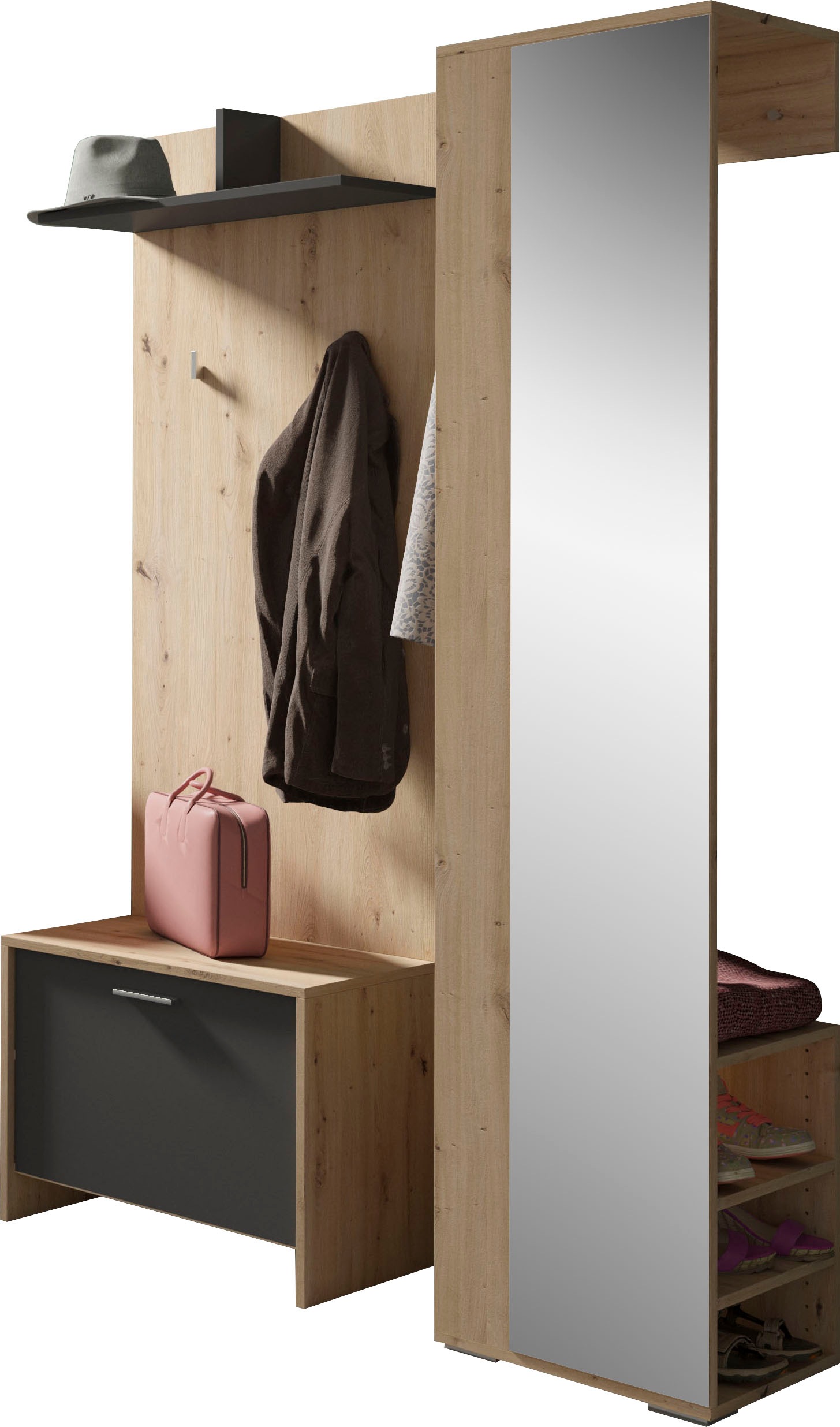 Inosign Garderoben-Set »Ben« 3 Stk. tlg. in grau