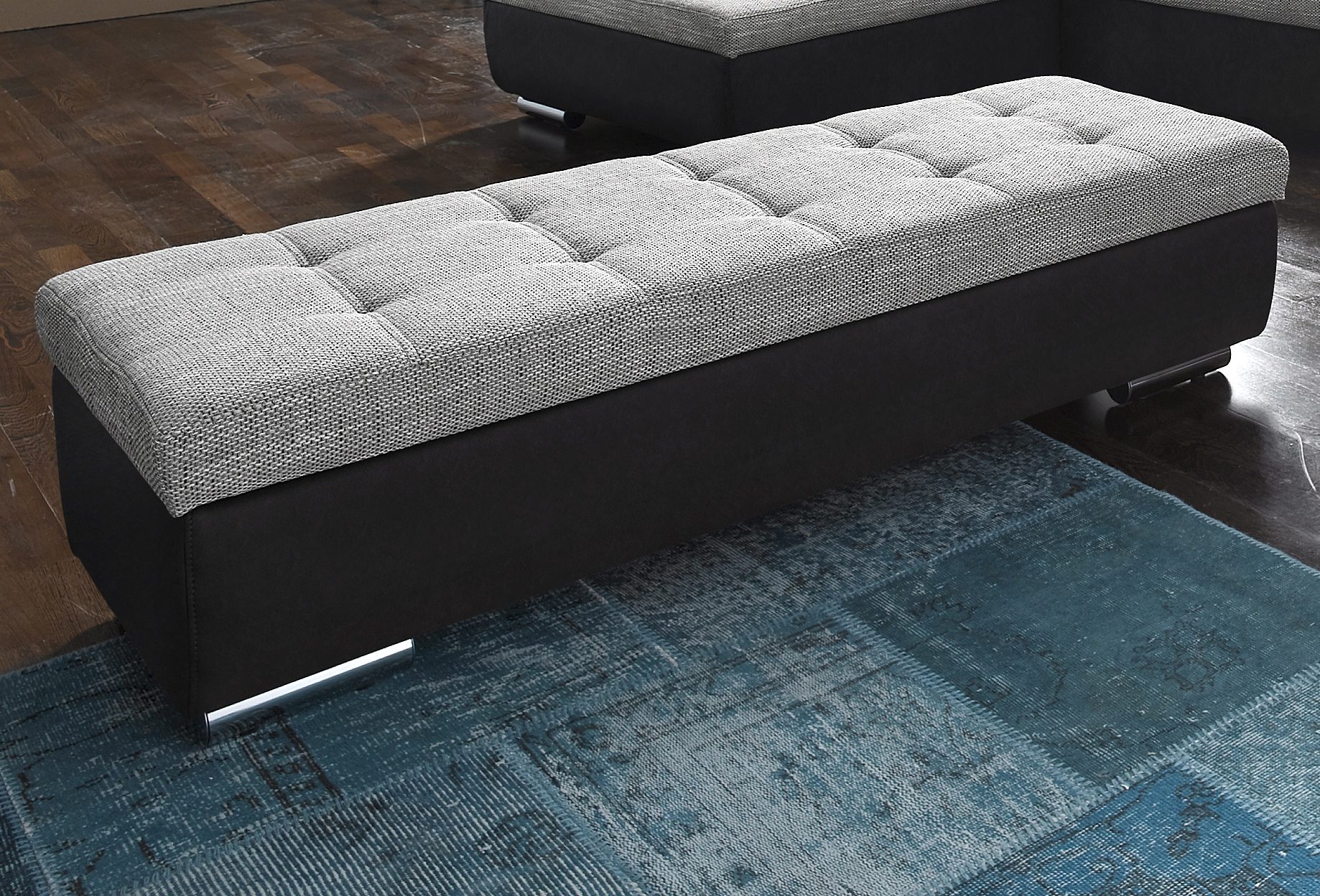 Domo Collection Hocker »Treviso XXL: B/T/H: 161/60/41 cm« mit Stauraum in schwarz, Größe B/H/T: 161 cm x 41 cm x 60 cm