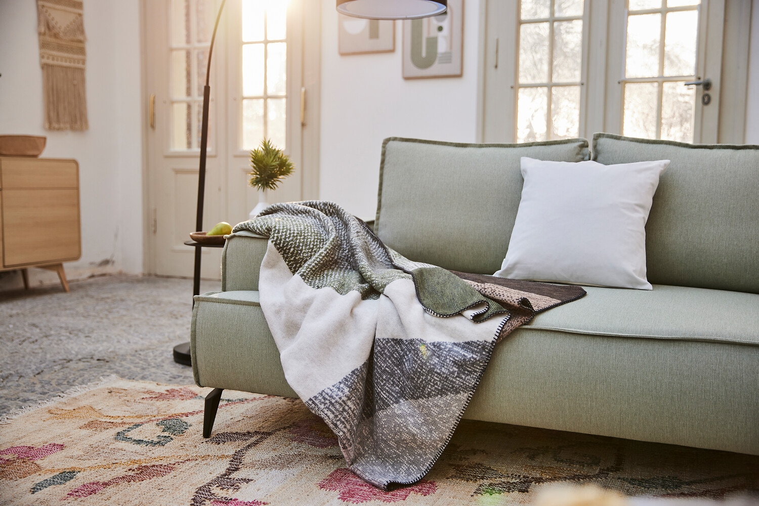 Biederlack Wohndecke »Nordic Rock mit geketteltem Zierstich« Made in Germany