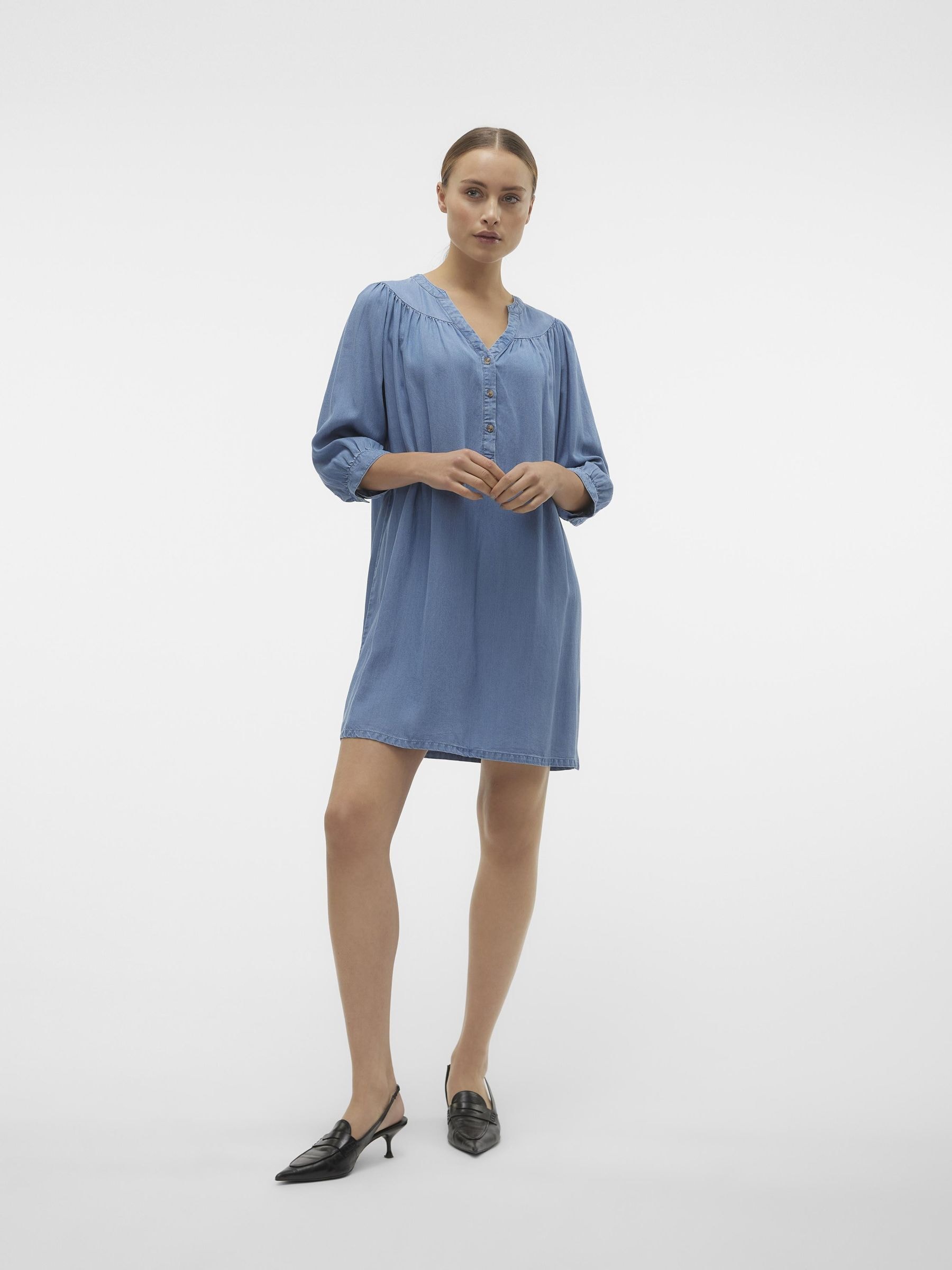 Vero Moda Minikleid »VMBREE 3/4 LOOSE TUNIC GA«, im Denim Look