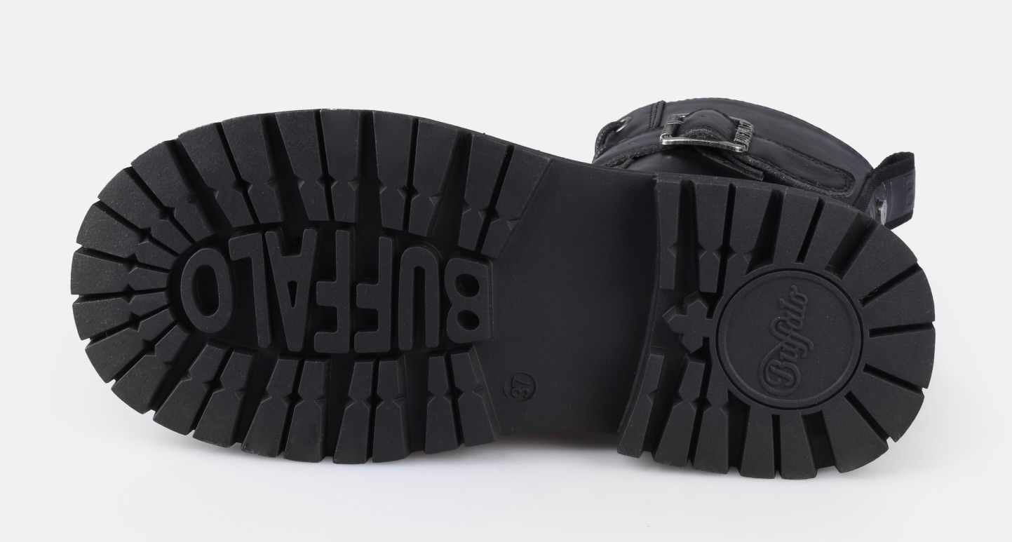 Buffalo Schnürboots »LENNOX LACE UP VEGAN«  Bikerboots, Festivalboots, Plateauboots mit Reißverschluss