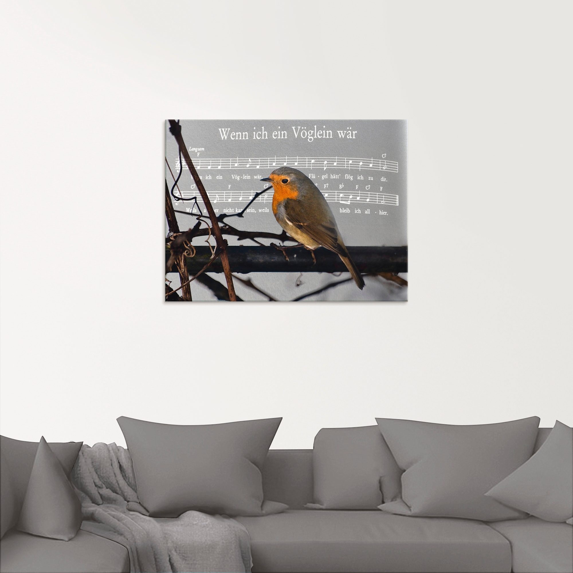 Artland Glasbild »Wenn ich ein Vöglein wär«, Vögel, (1 St.), in verschiedenen Größen