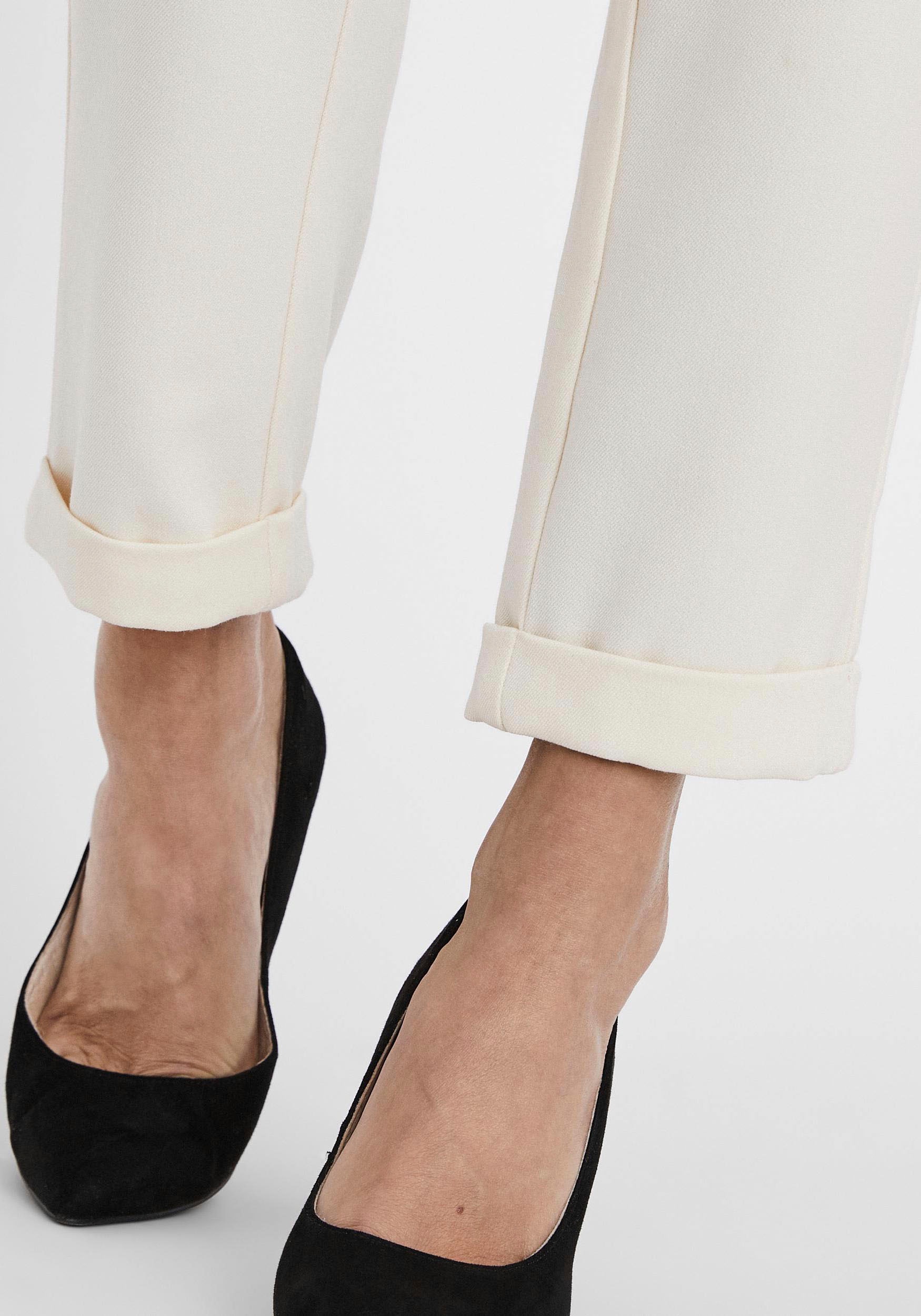 Vero Moda Anzughose »VMMAYA MR LOOSE SOLID PANT NOOS«, knöchelfreie Form mit Saumaufschlag