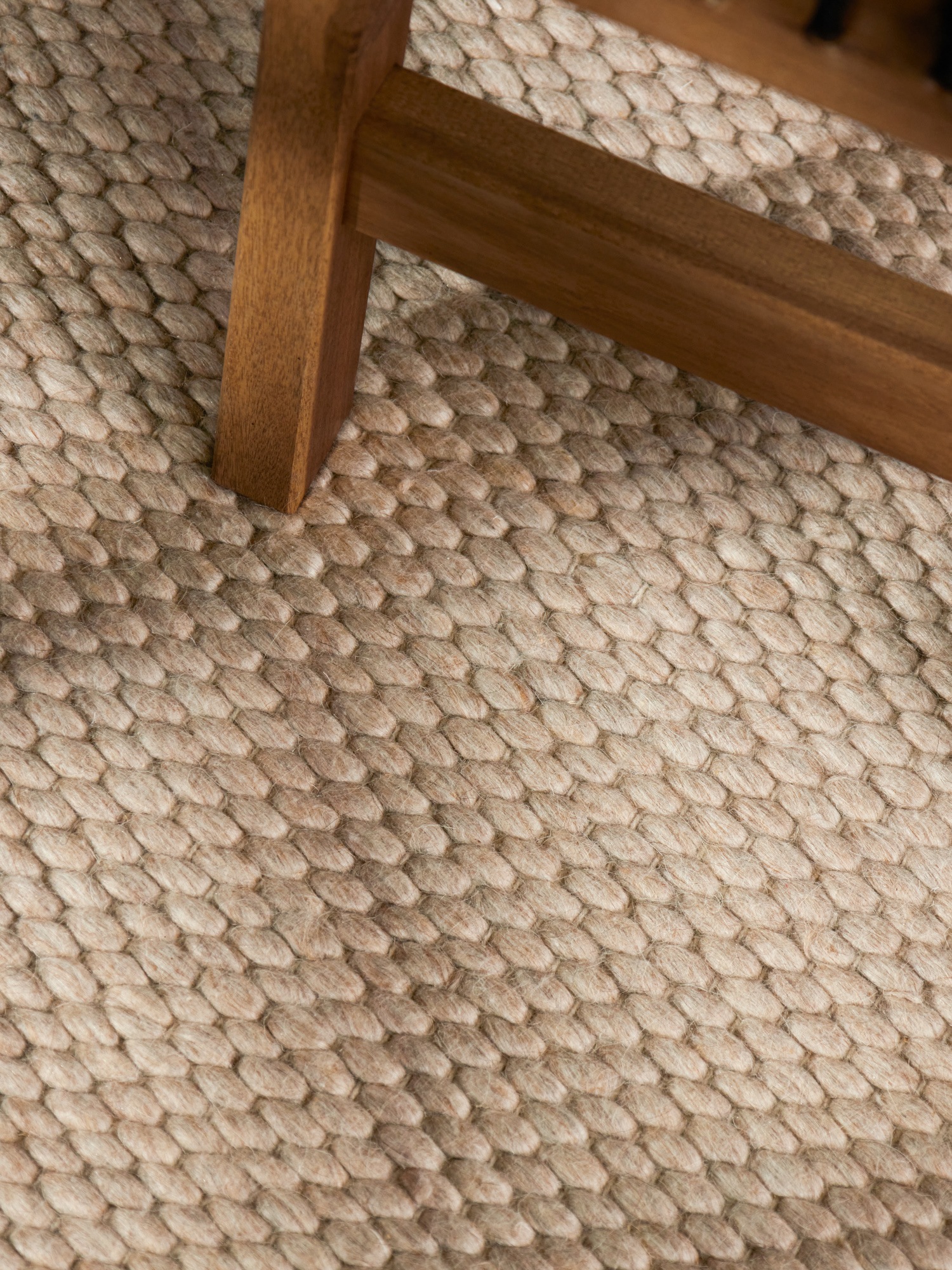 ELLE DECORATION Wollteppich »Beans« rechteckig 10 mm Höhe Handweb Teppich Wolle, Perlenstruktur, Wohnzimmer, Schlafzimmer, Flur