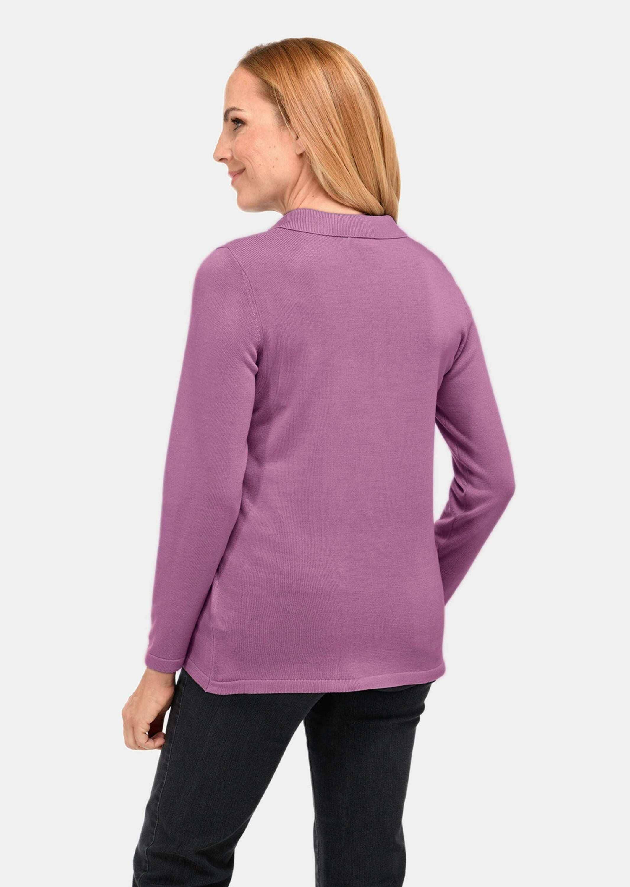 GOLDNER Strickpullover »Kurzgröße Kurzgröße - Unkomplizierter Pullover mit Polokragen«