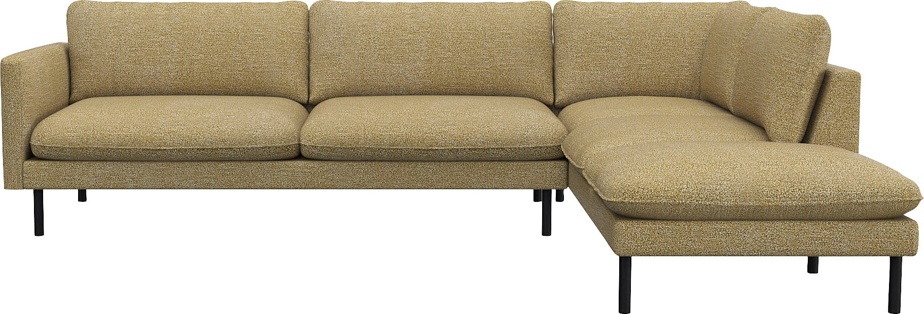 FLEXLUX Ecksofa »Bolzano, elegant und bequem, L-Form«, Sitzaufbau mit Kaltschaum & Stahl-Wellen, lose Sitz -& Rückenkissen