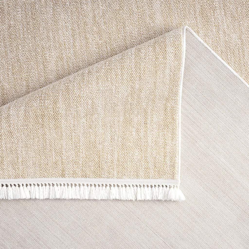 Carpet City Teppich »CLASICO 0052« rechteckig 11 mm Höhe Läufer, Kurzflor, Hochtief-Muster, Boho, Fransen, Wohnzimmer