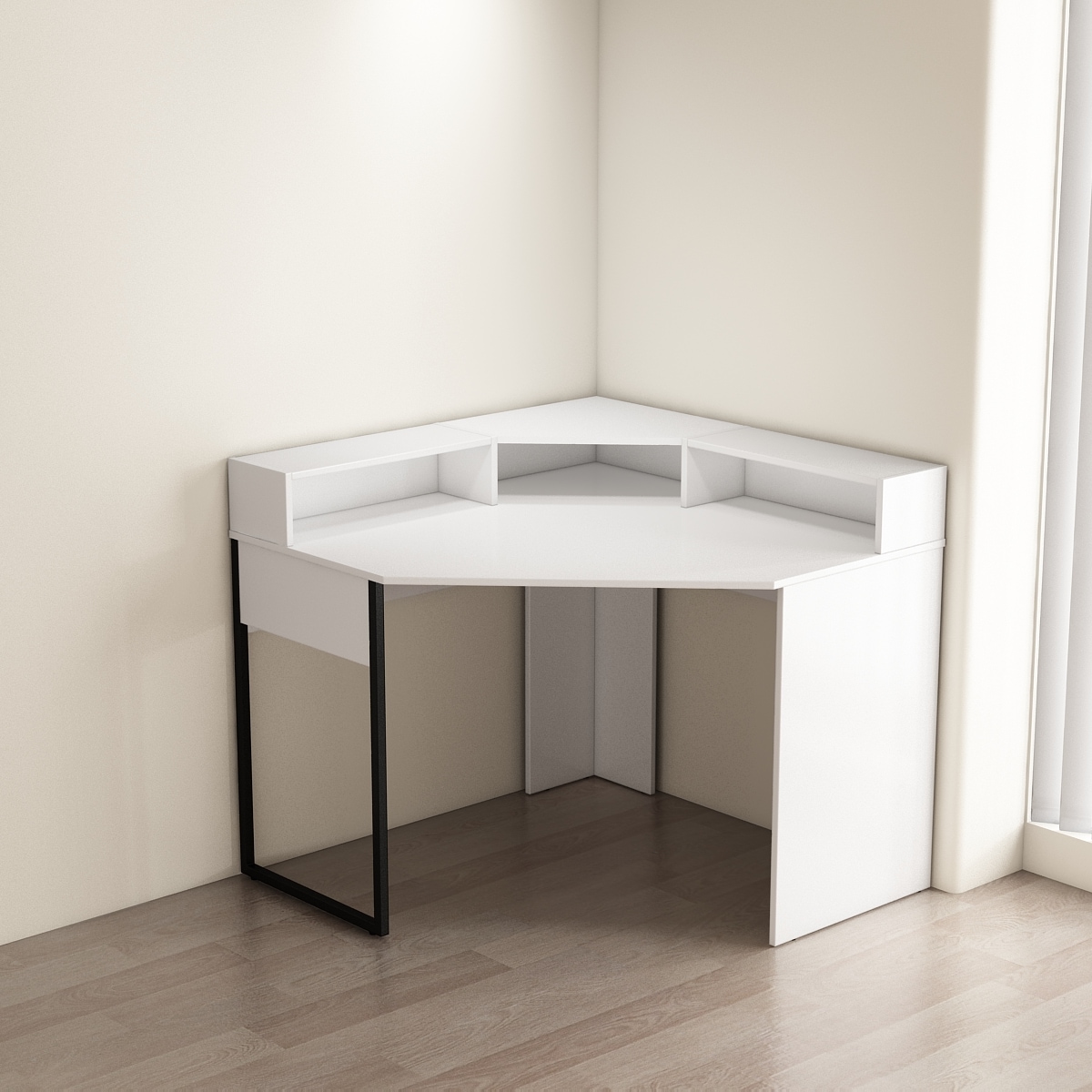 OTTO home Eckschreibtisch »Moid«, mit Schreibtischaufsatz, modernes Design, B. 100 cm
