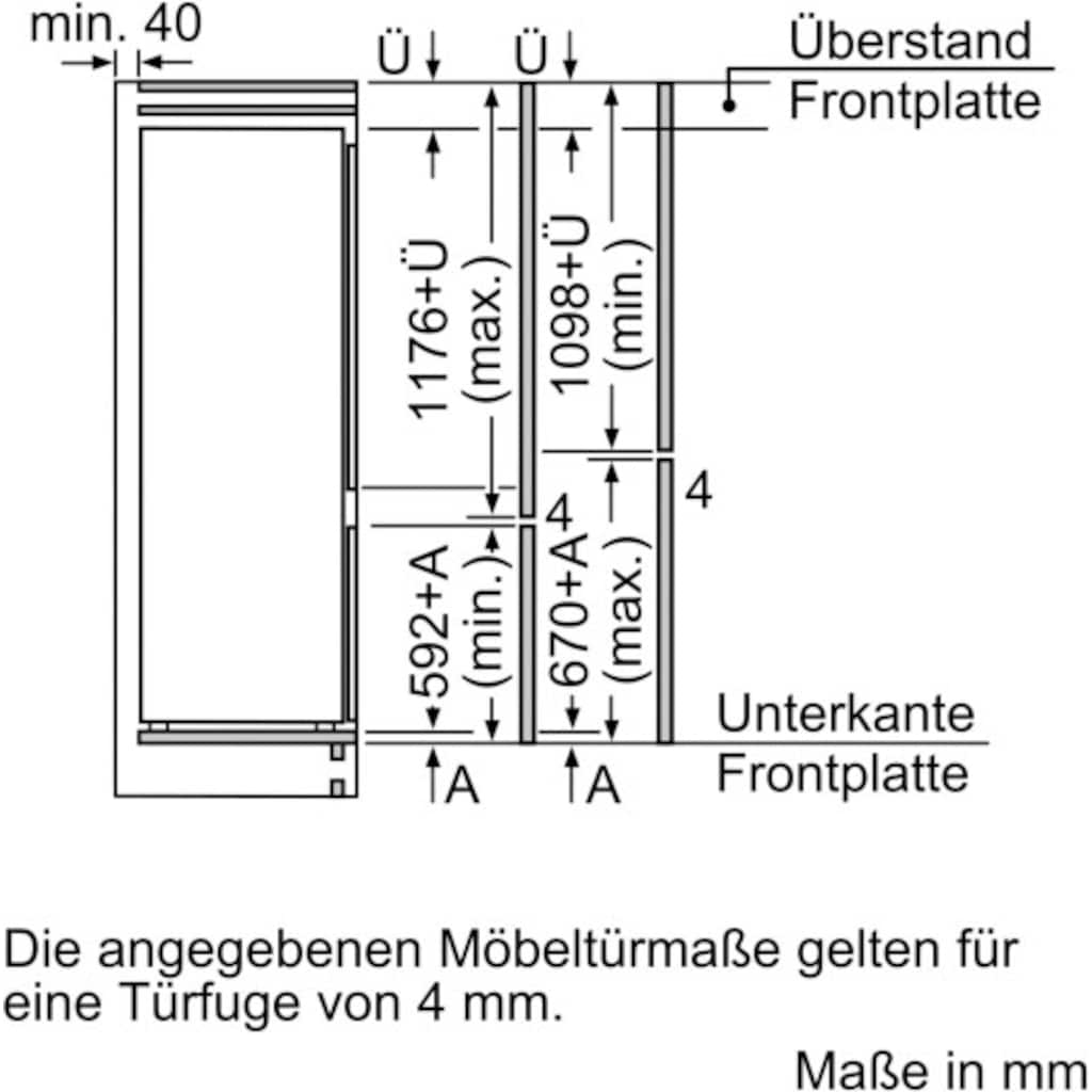 NEFF Einbaukühlgefrierkombination »KI5871SF0«, KI5871SF0, 177,2 cm hoch, 54,1 cm breit