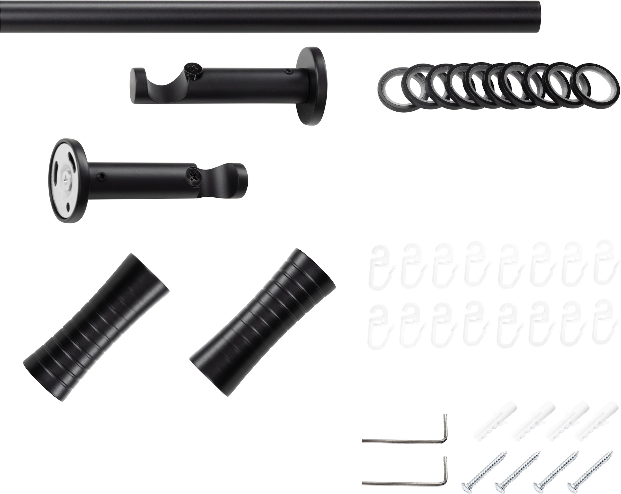 SN DECO GROUP Gardinenstange Ø 19 mm 1 läufig-läufig Fixmaß;kürzbar