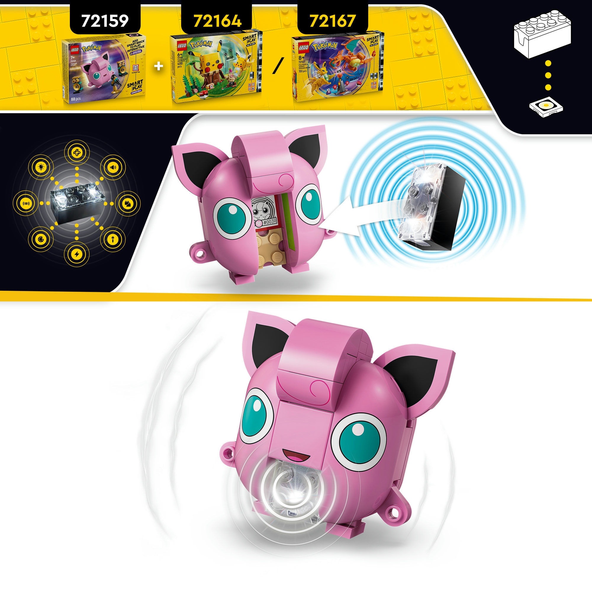 LEGO® Konstruktionsspielsteine »SMART Play™  Pummeluff-Konzert (72159), LEGO Pokémon« Mit SMART Brick kombatibel (nicht enthalten)